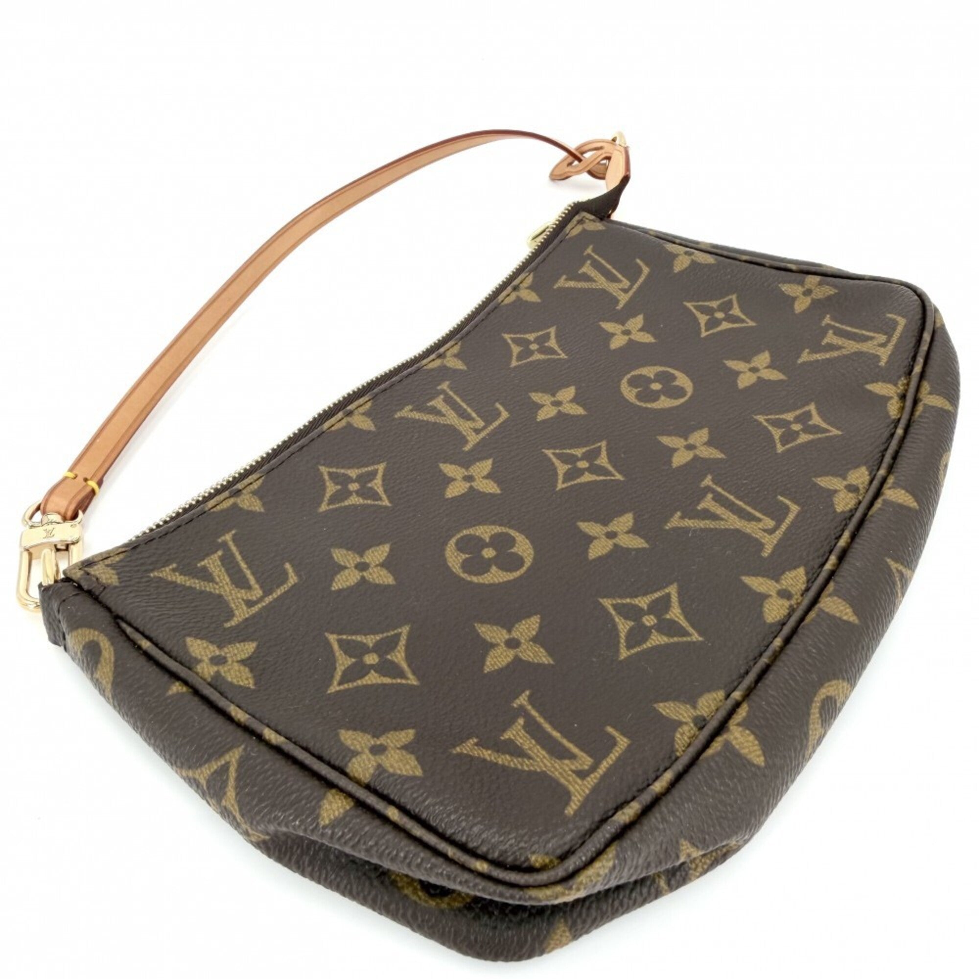 Louis Vuitton Brown Monogram Canvas Handbag Pochette Pouch (Pre-Owned)
