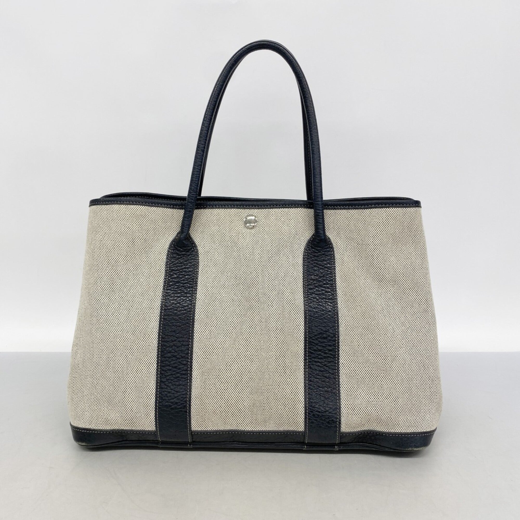 Hermes Black Toile H Tote Bag (Pre-Owned)