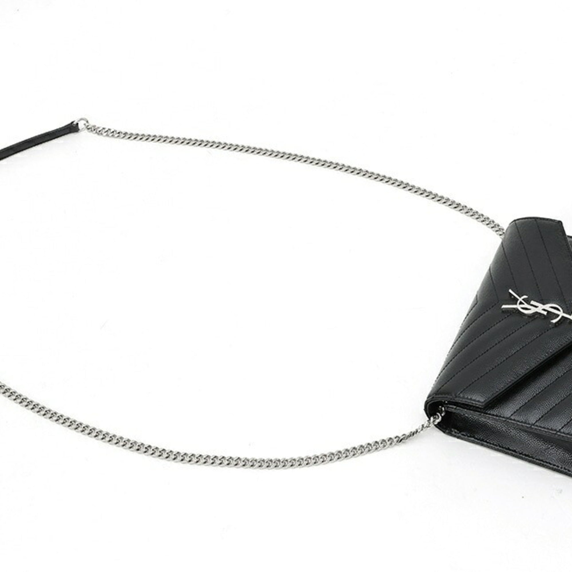 Saint Laurent Black Leather Shoulder Bag (Pre-Owned)