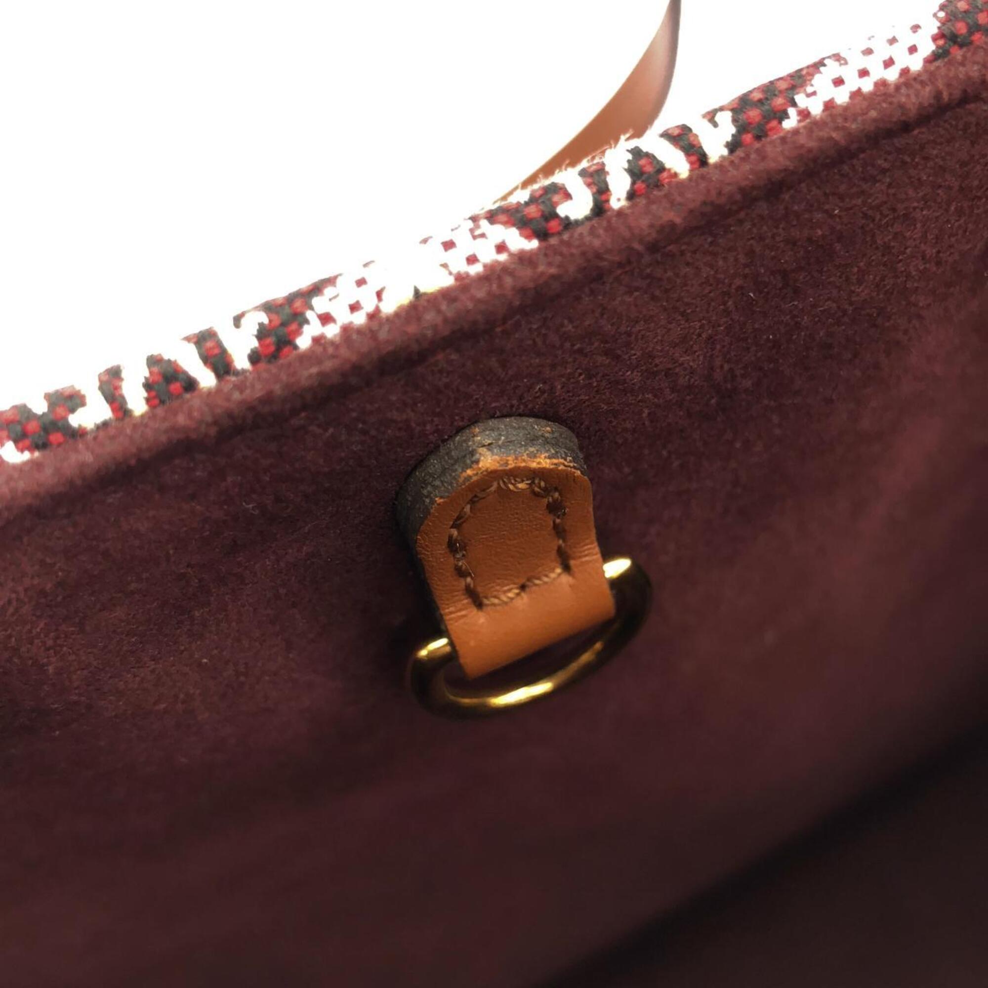 Louis Vuitton Bordeaux Jacquard Handbag (Pre-Owned)