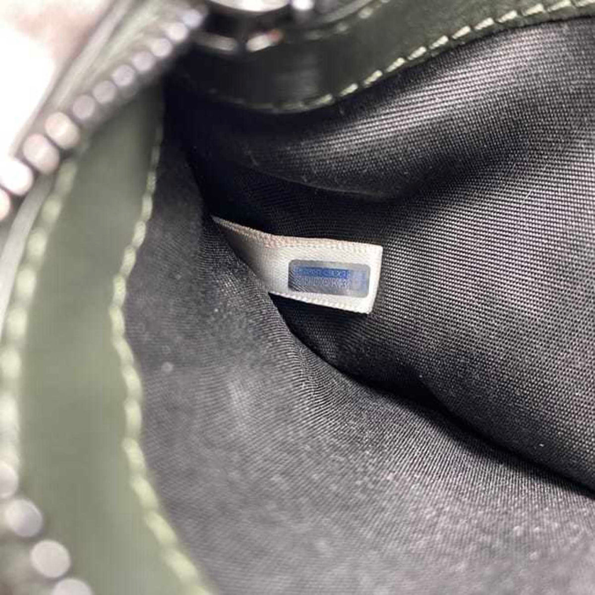 Jimmy Choo Khaki Navy Leather Coin Purse/Coin Case (Pre-Owned)