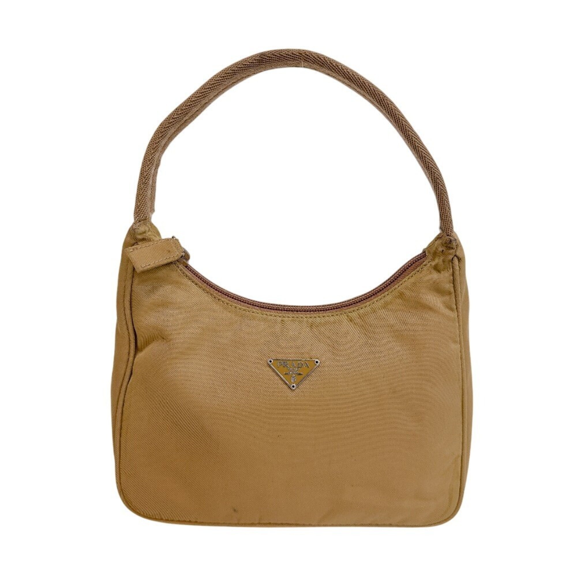 Prada Beige Nylon Pouch (Pre-Owned)