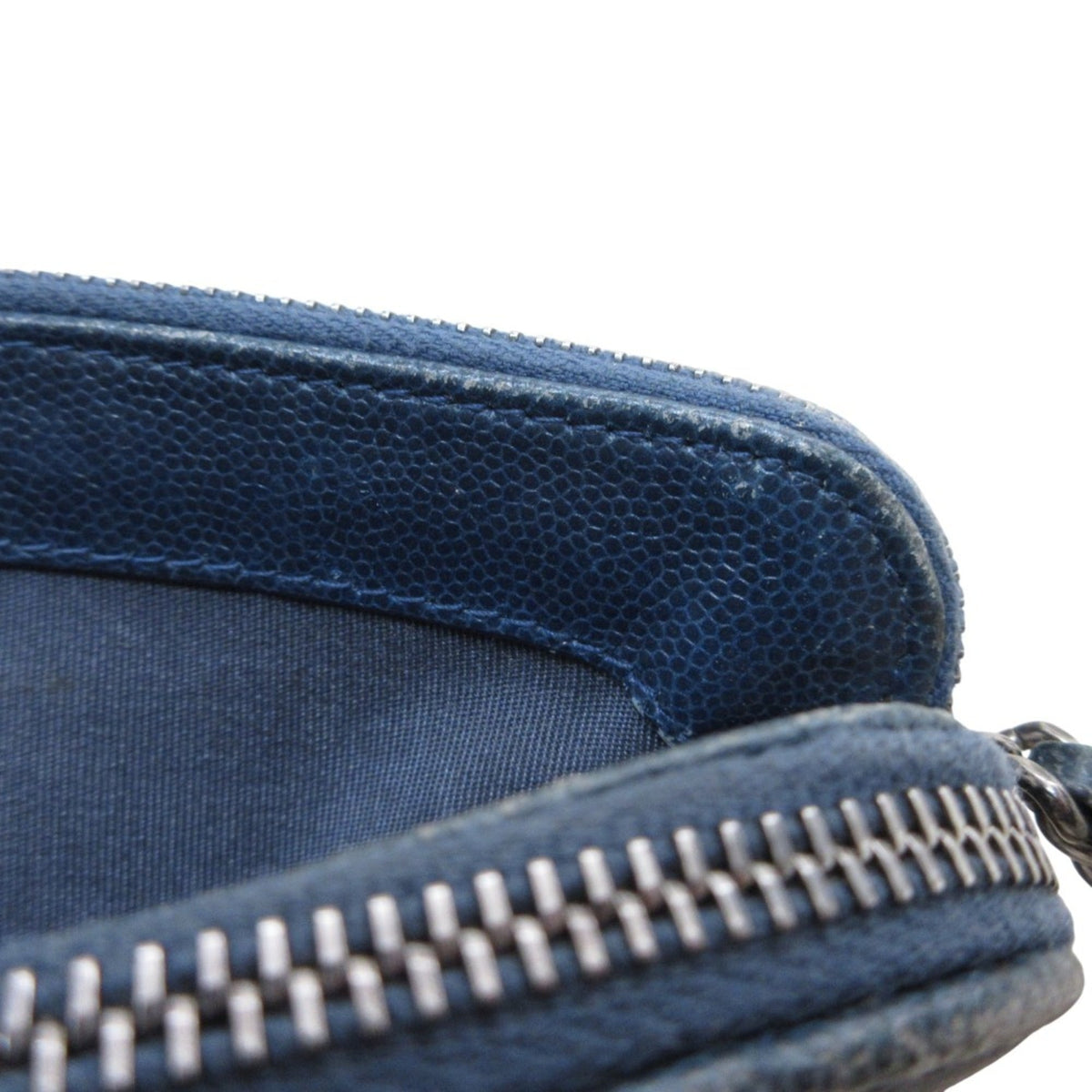 Chanel Navy Grained Calfskin Shoulder Bag (Pre-Owned)