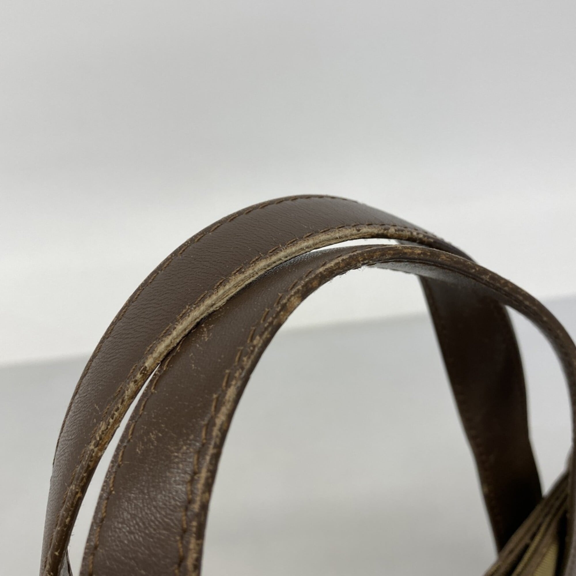 Chanel Khaki Nylon Tote Bag (Pre-Owned)