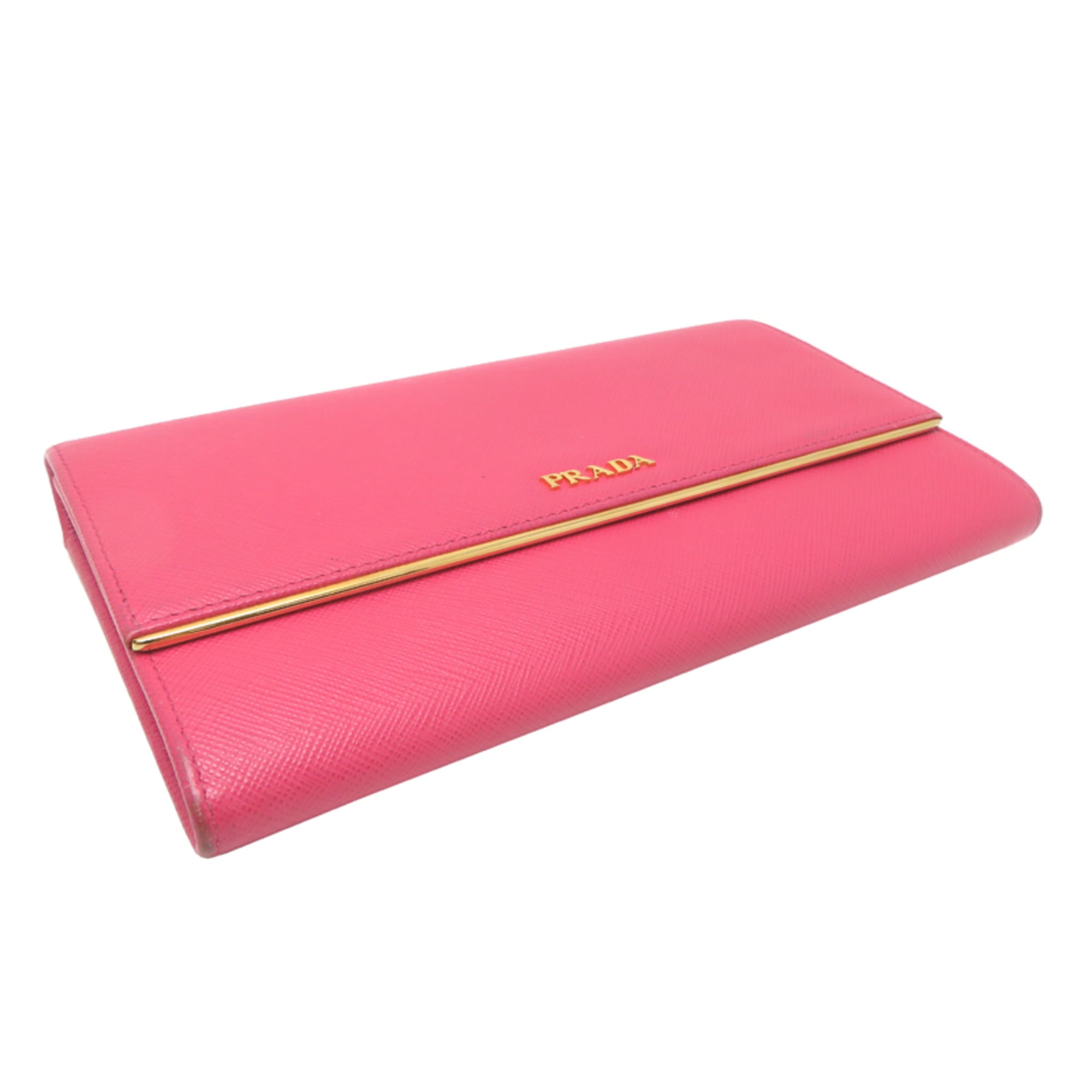 Prada Pink Leather Wallet (Bi-Fold) (Pre-Owned)