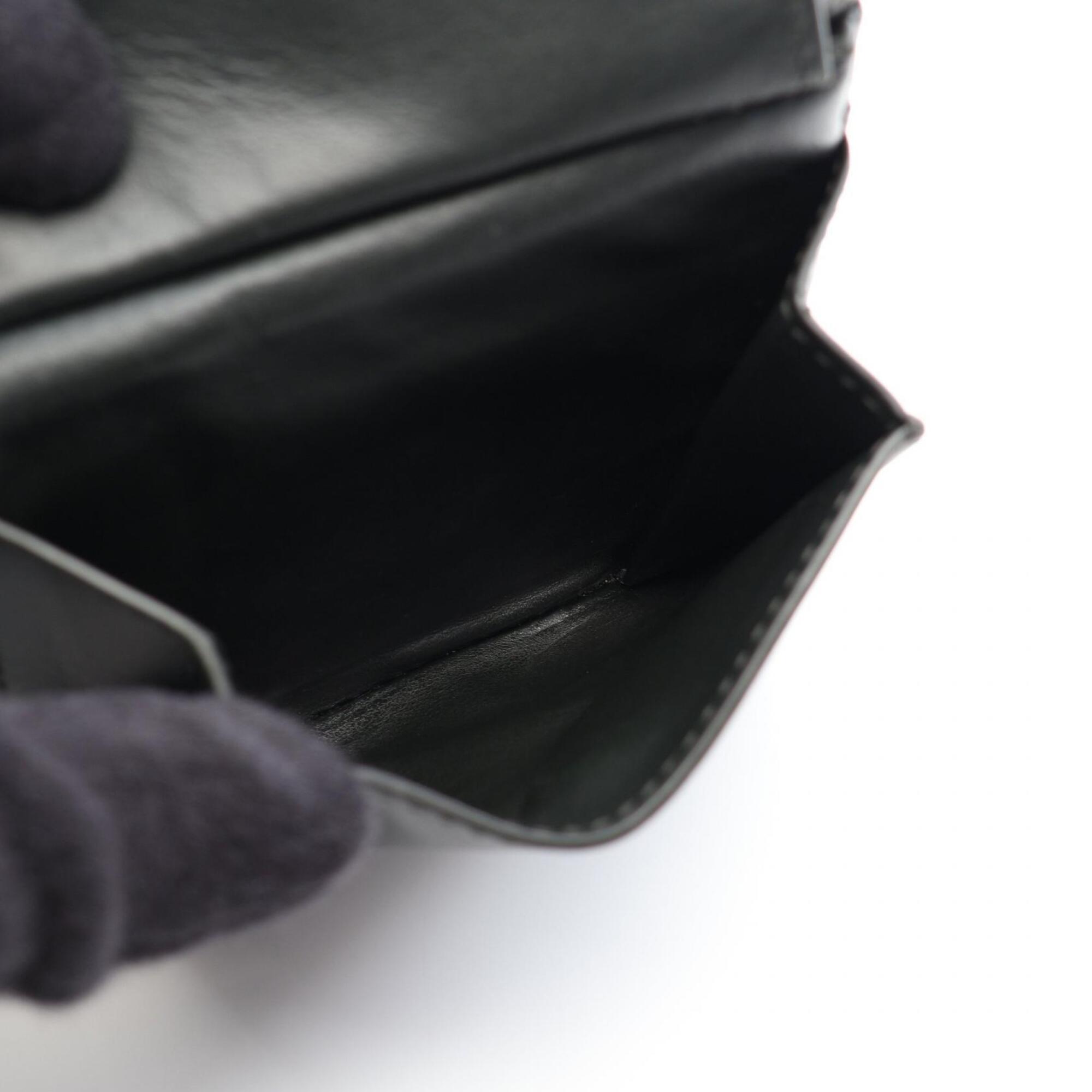 Bottega Veneta Intrecciato Black Leather Wallet (Bi-Fold) (Pre-Owned)