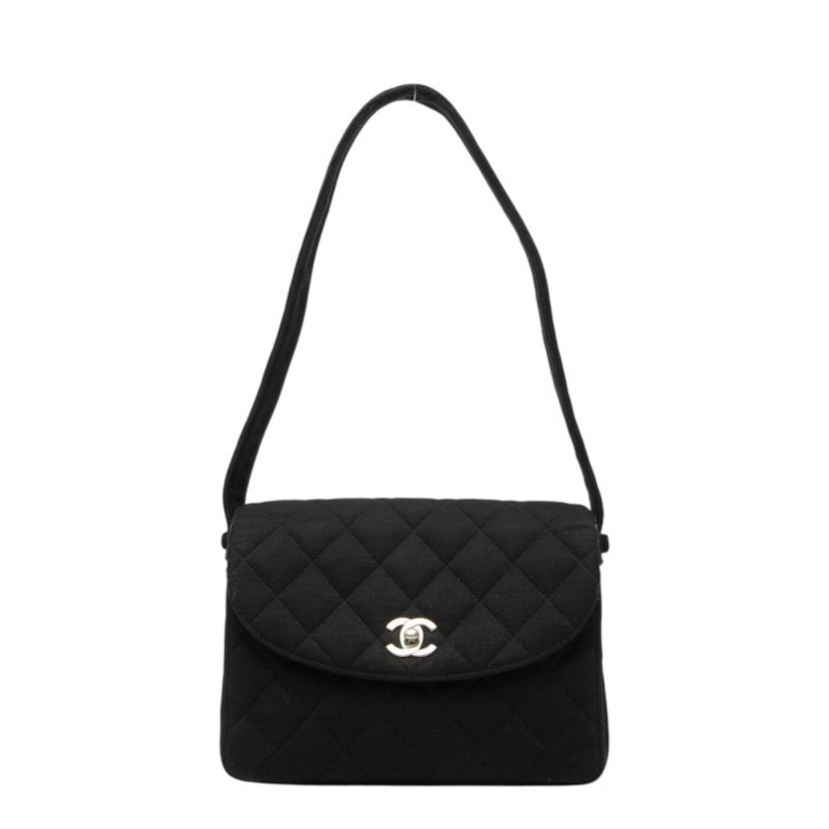 Chanel Black Canvas Shoulder Bag (Pre-Owned)