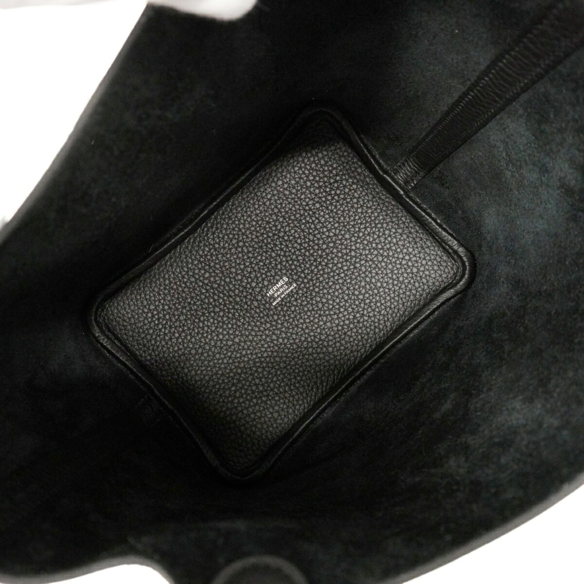 Hermes Black Taurillon Clemence Leather Handbag (Pre-Owned)