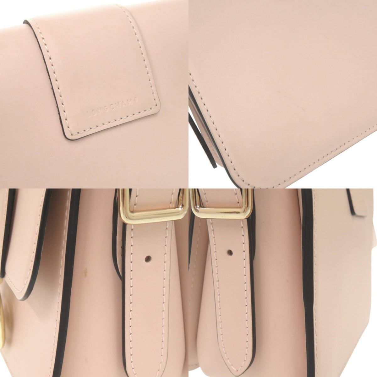 Longchamp Pink Leather Shoulder Bag (Pre-Owned)