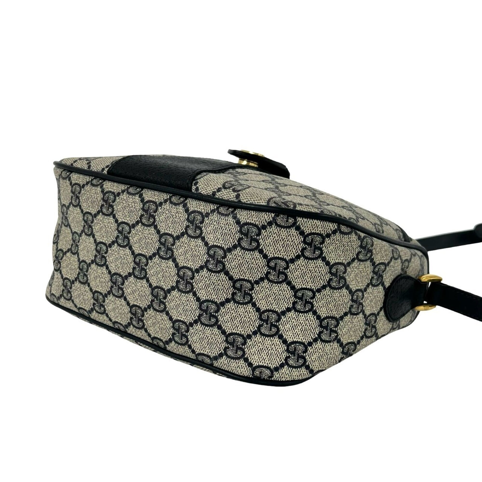 Gucci Navy Red Color Leather Pvc Pochette Shoulder Bag (Pre-Owned)