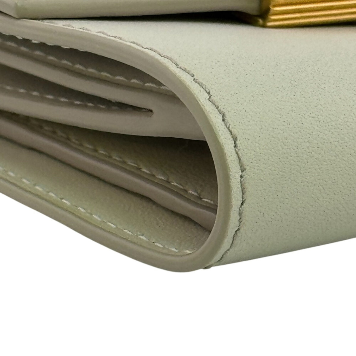 Bottega Veneta White Leather Wallet (Tri-Fold) (Pre-Owned)
