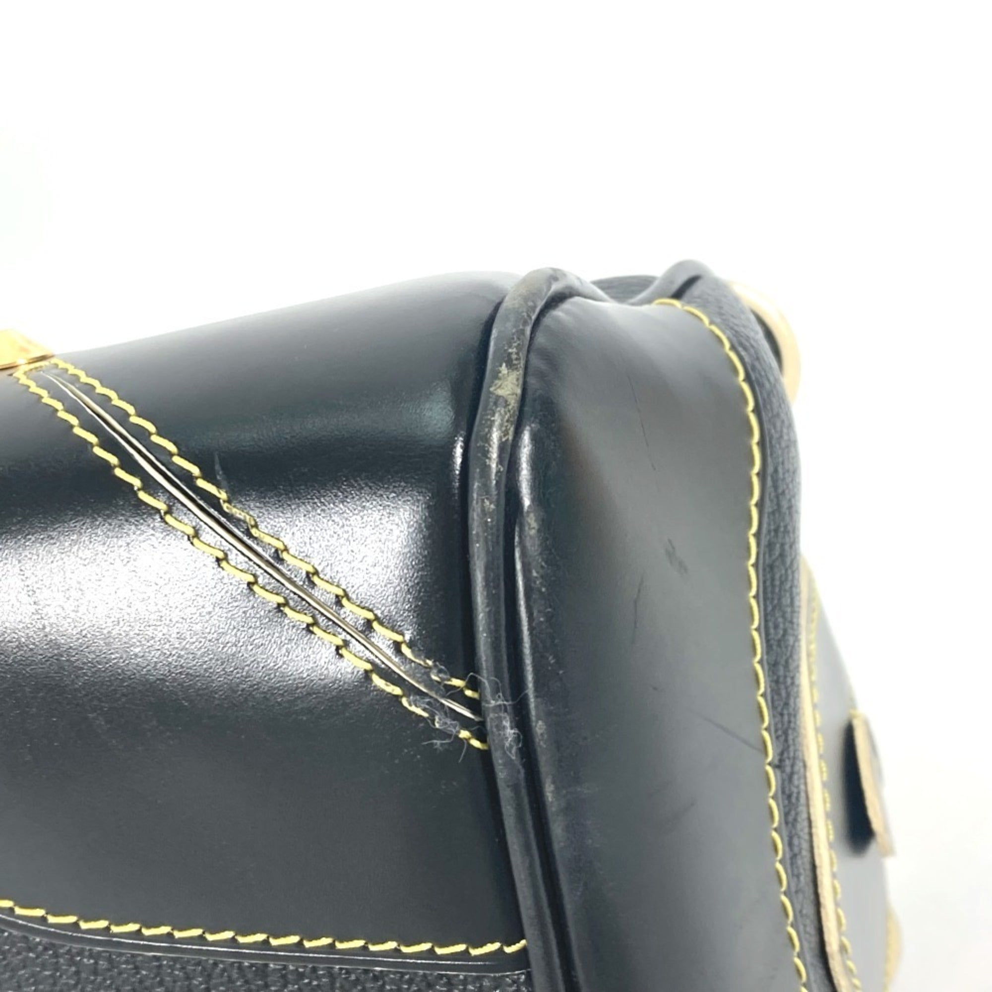 Louis Vuitton Black Noir Suhali Leather Handbag Shoulder Bag (Pre-Owned)
