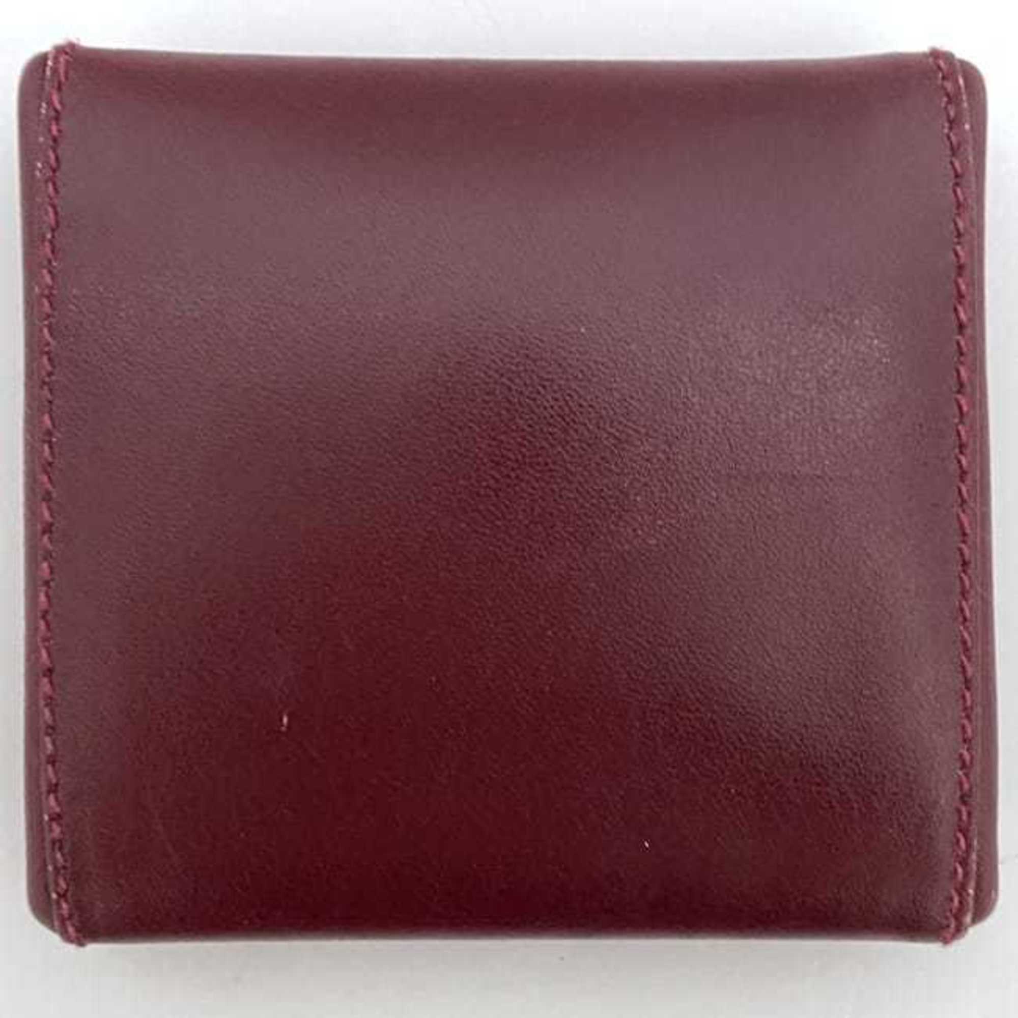 Gucci Bordeaux Leather Coin Purse/Coin Case (Pre-Owned)