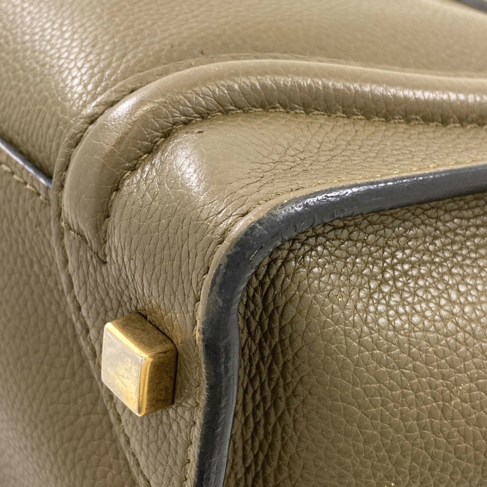 Celine Khaki Leather Handbag (Pre-Owned)