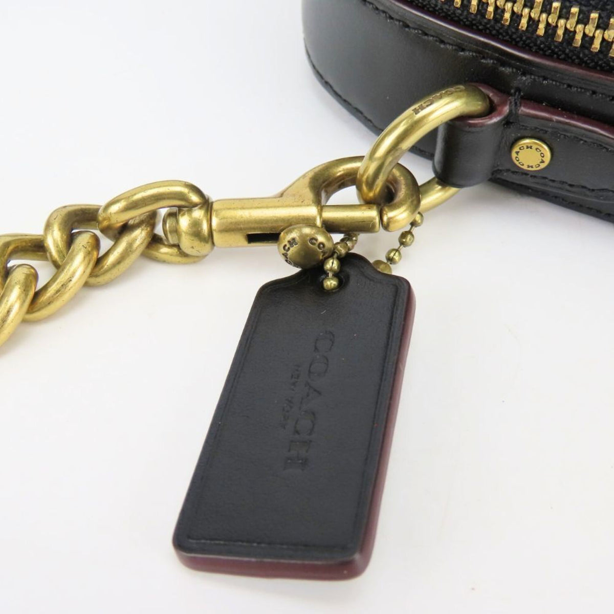 Coach Black Bordeaux Leather Tweed Shoulder Bag (Pre-Owned)