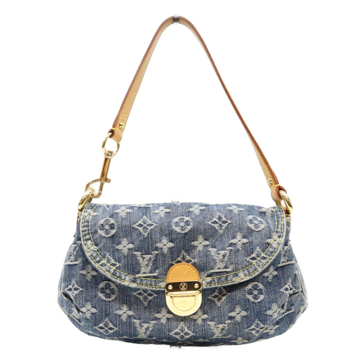 Louis Vuitton Gold Monogram Denim Shoulder Bag (Pre-Owned)