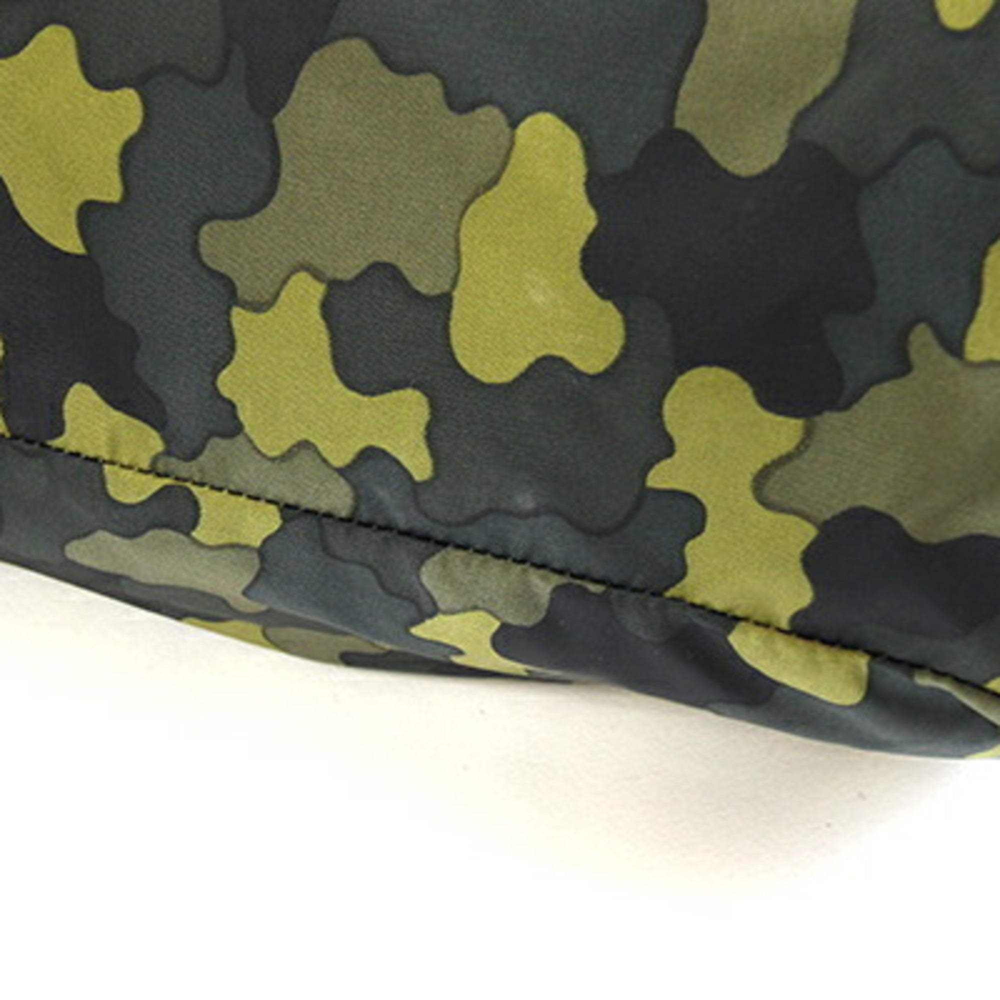 Prada Khaki Nylon Leather Sling Bag (Pre-Owned)