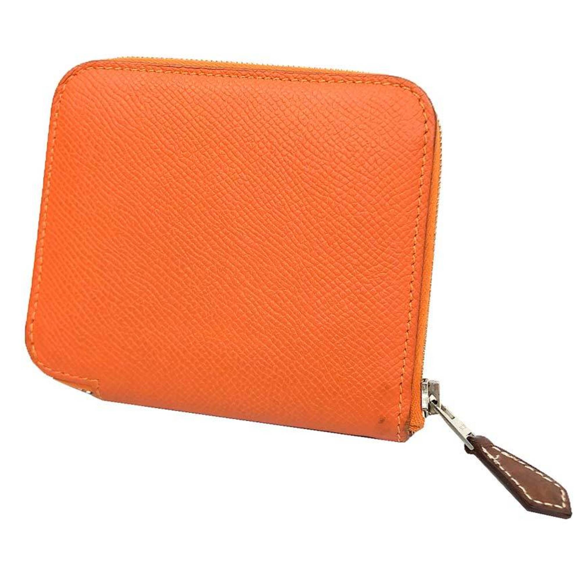 Hermes Orange Leather Wallet (Bi-Fold) (Pre-Owned)