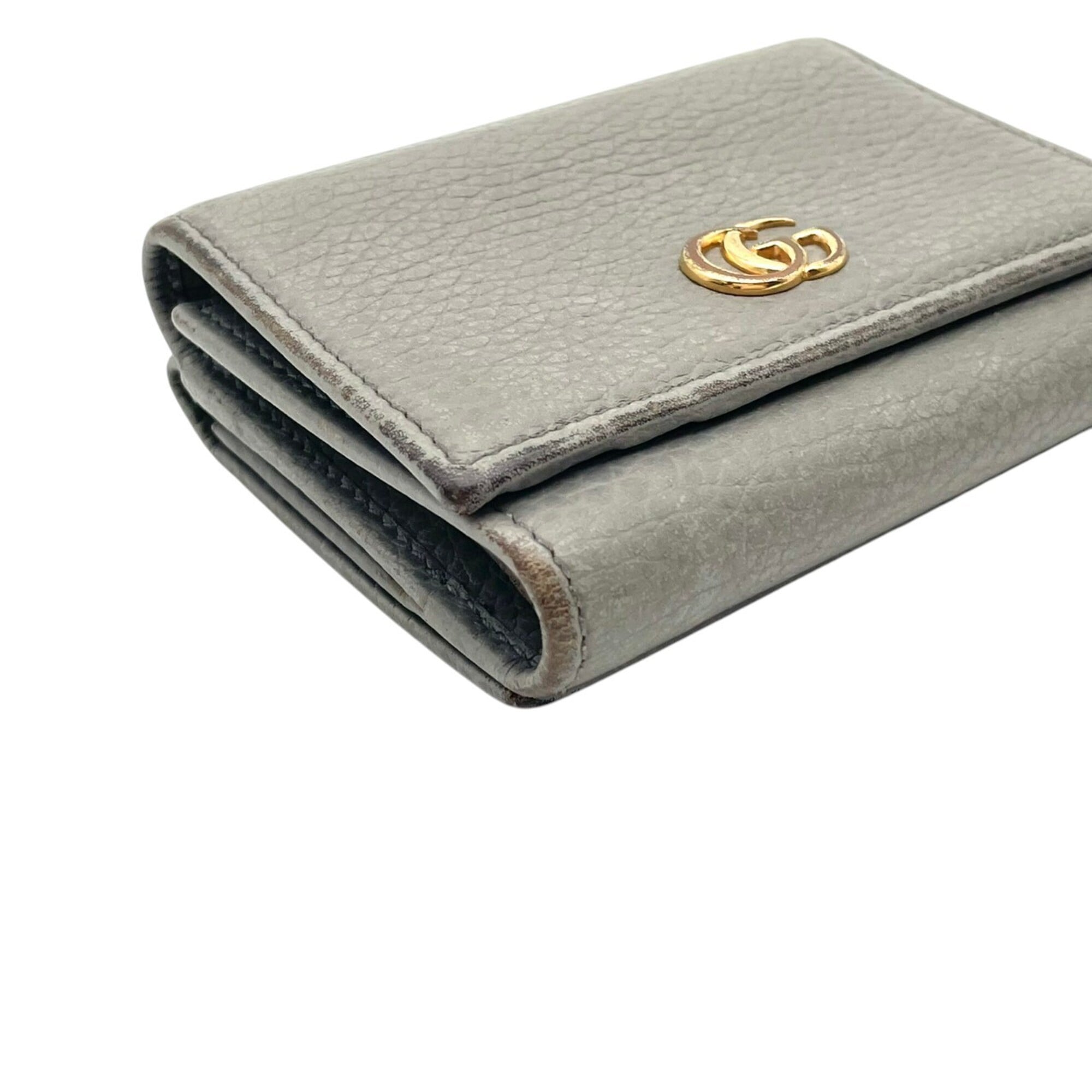 Gucci Gray Leather Wallet (Tri-Fold) (Pre-Owned)