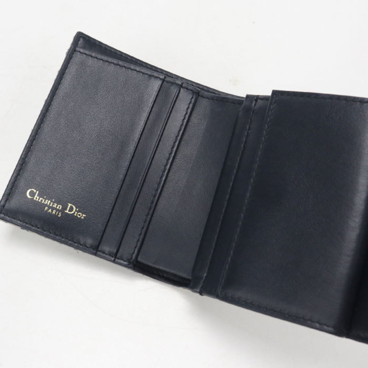 Christian Dior Navy Wallet (Tri-Fold) (Pre-Owned)