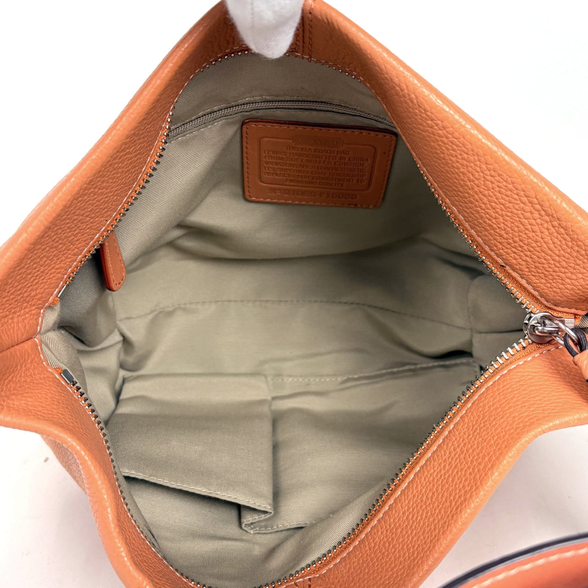 Coach Orange Leather Shoulder Bag (Pre-Owned)