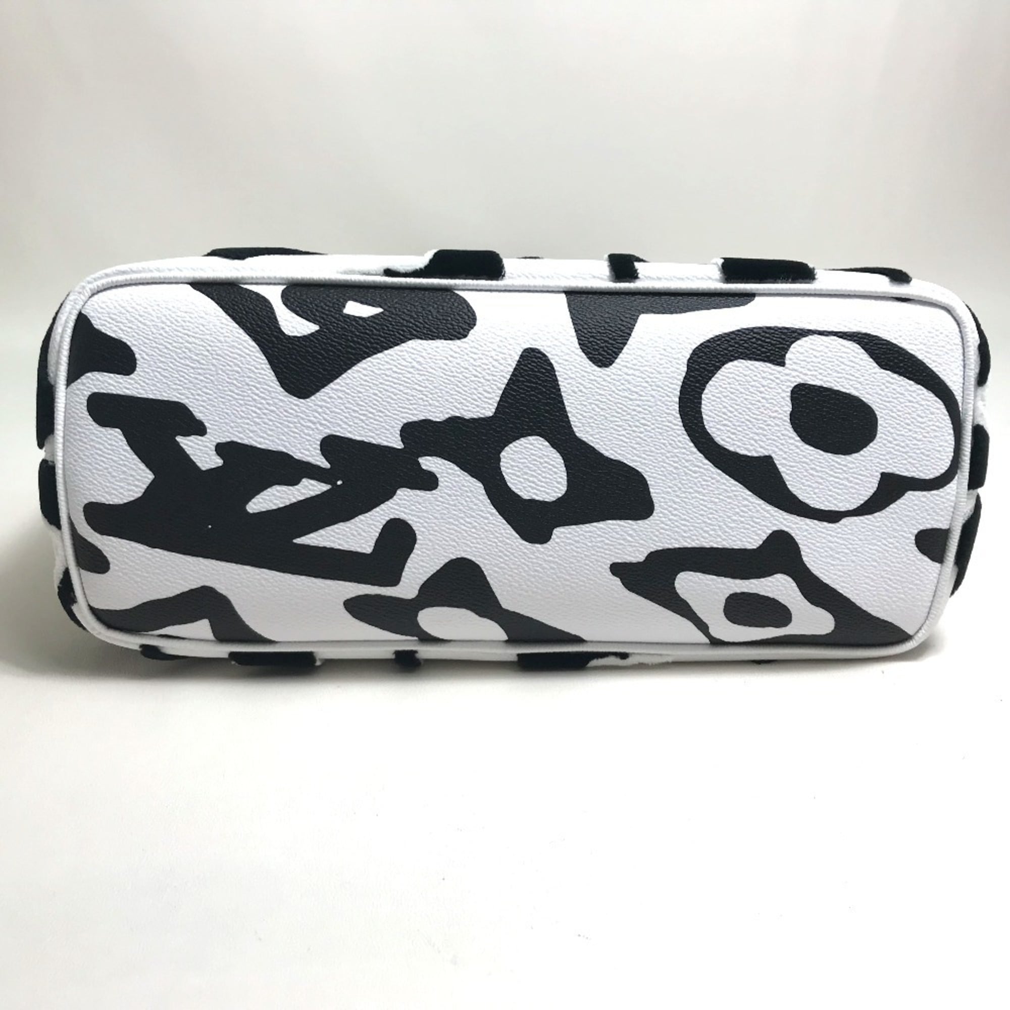 Louis Vuitton Black White Coated Canvas Handbag Tote Bag (Pre-Owned)