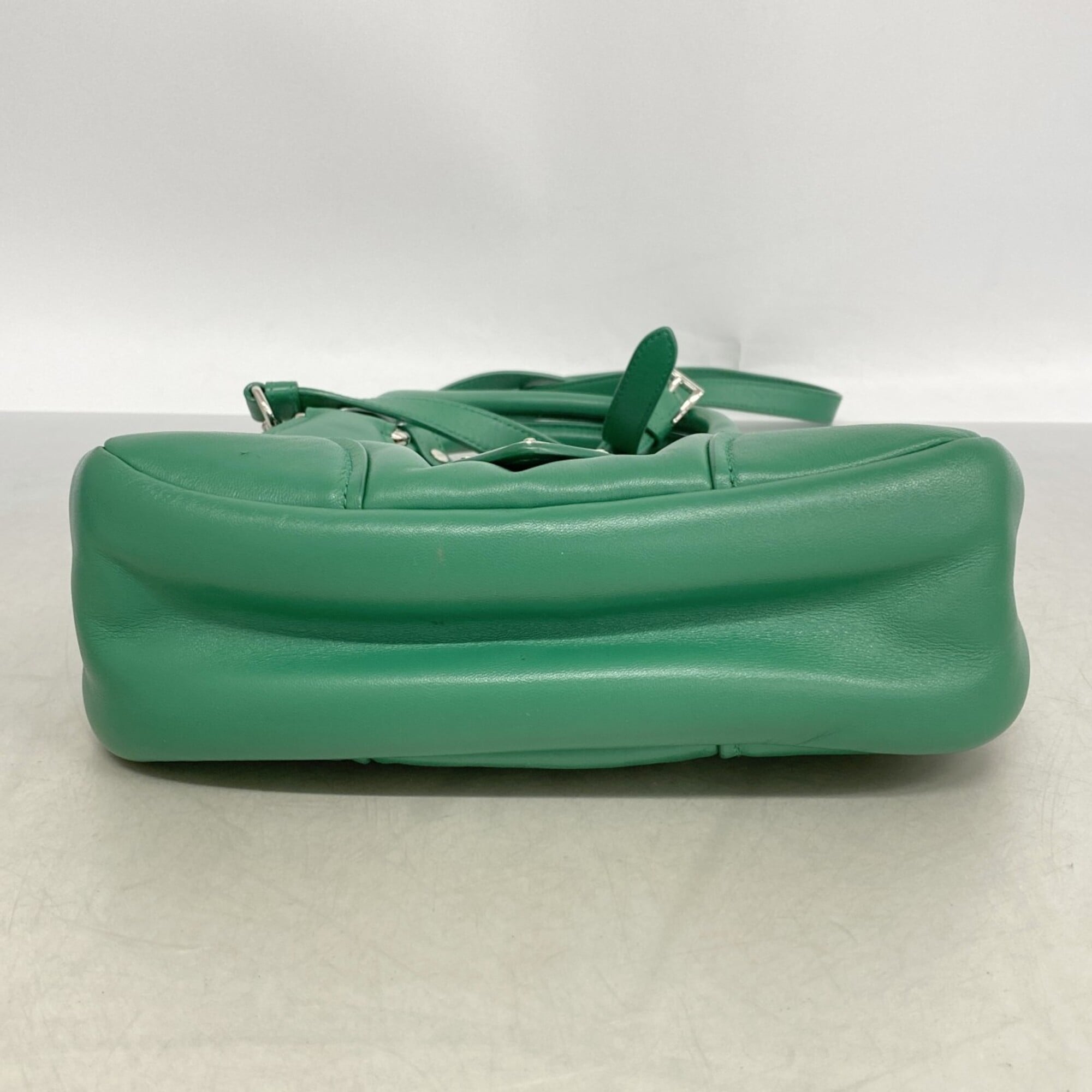 Prada Green Leather Handbag (Pre-Owned)