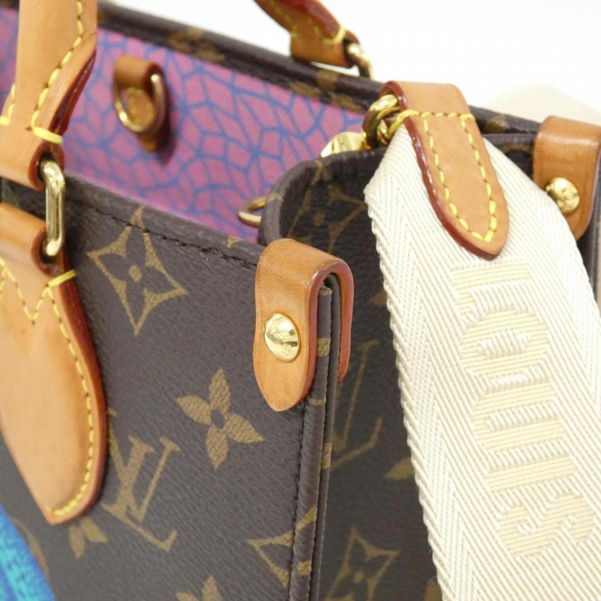 Louis Vuitton Marron Coated Canvas Handbag Pouch (Pre-Owned)