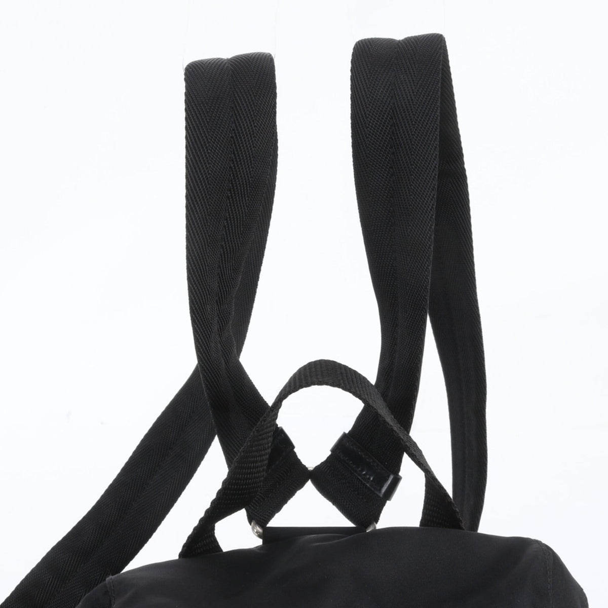 Prada Black Leather Nylon Backpack (Pre-Owned)