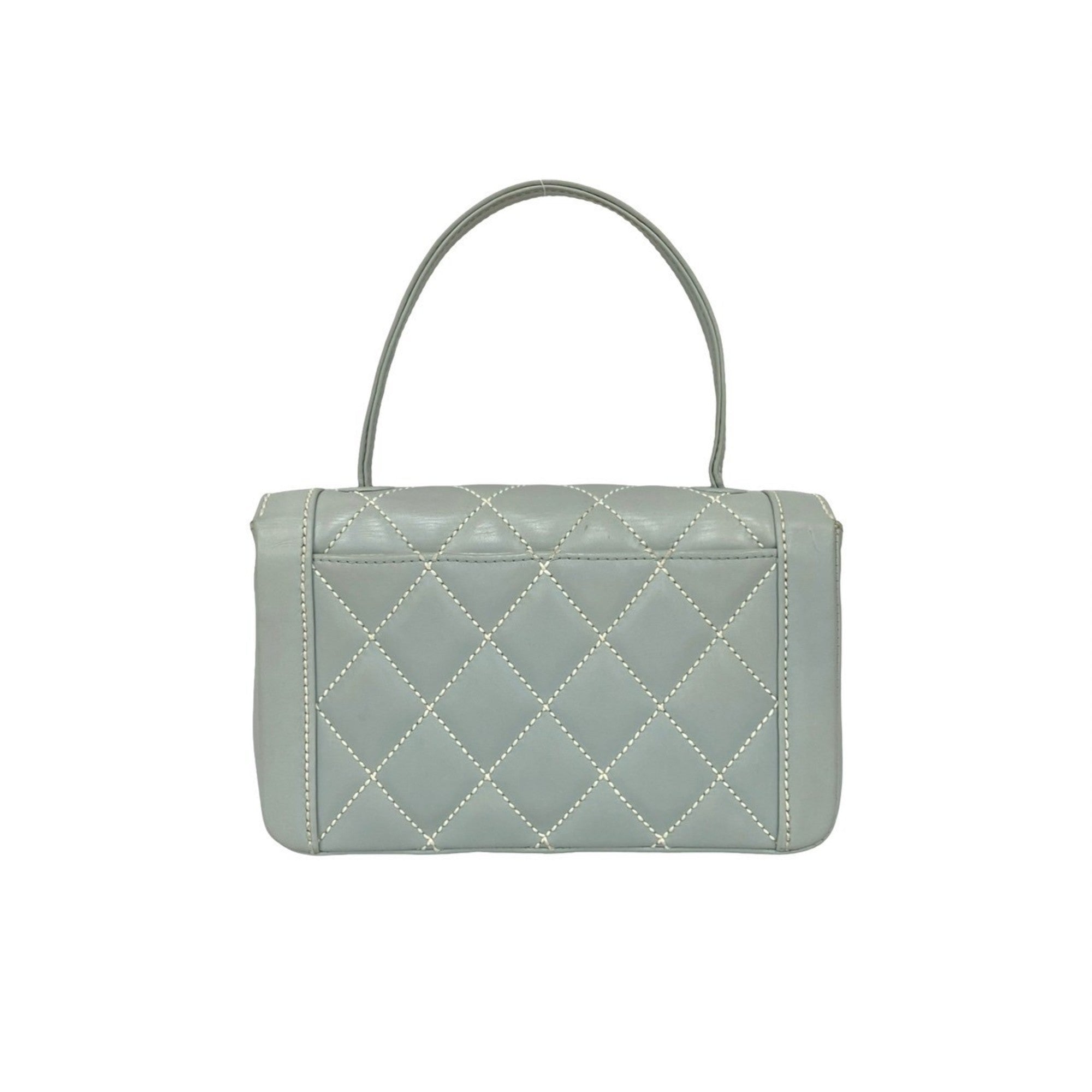 Chanel Blue Leather Handbag (Pre-Owned)