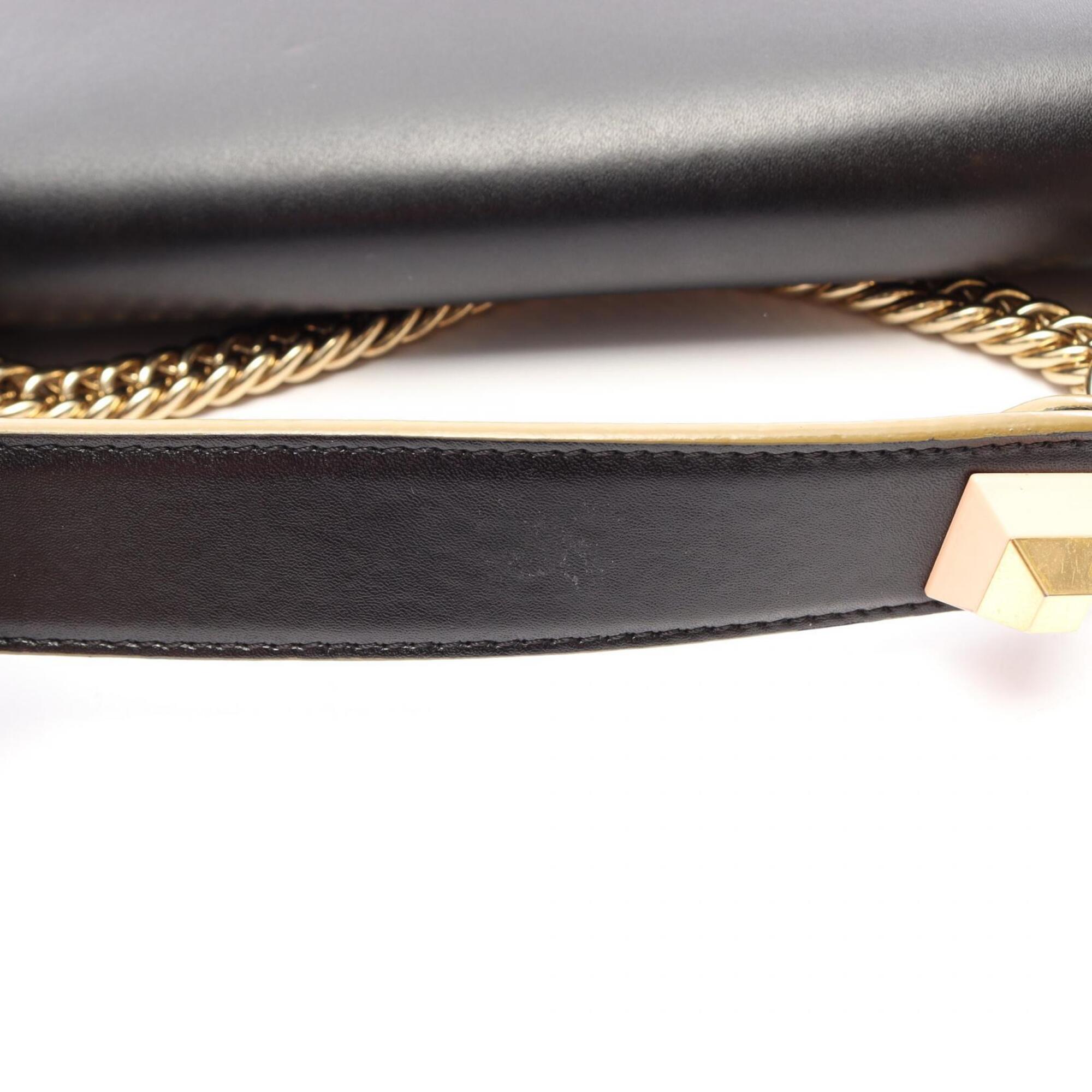 Fendi Black Leather Handbag Shoulder Bag (Pre-Owned)