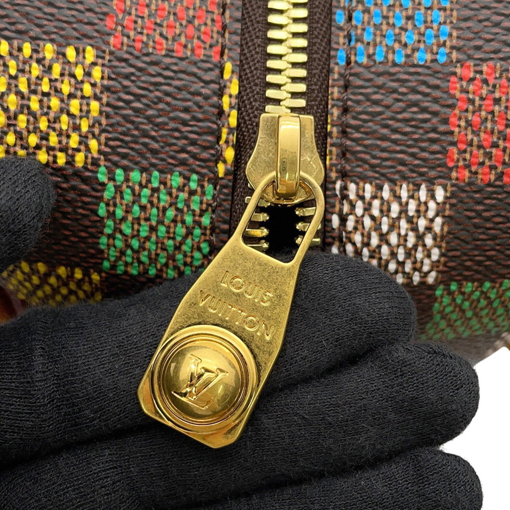 Louis Vuitton Damier Brown Damier Canvas Ebene Multi-Color Handbag (Pre-Owned)