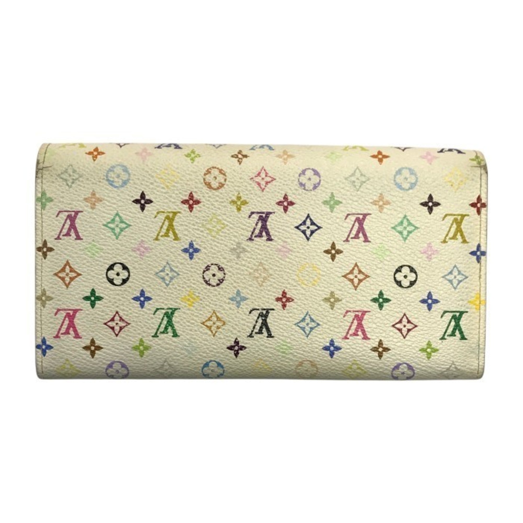 Louis Vuitton Blanc Monogram Multi-Color White Monogram Multicolore Long Wallet (Bi-Fold) (Pre-Owned)