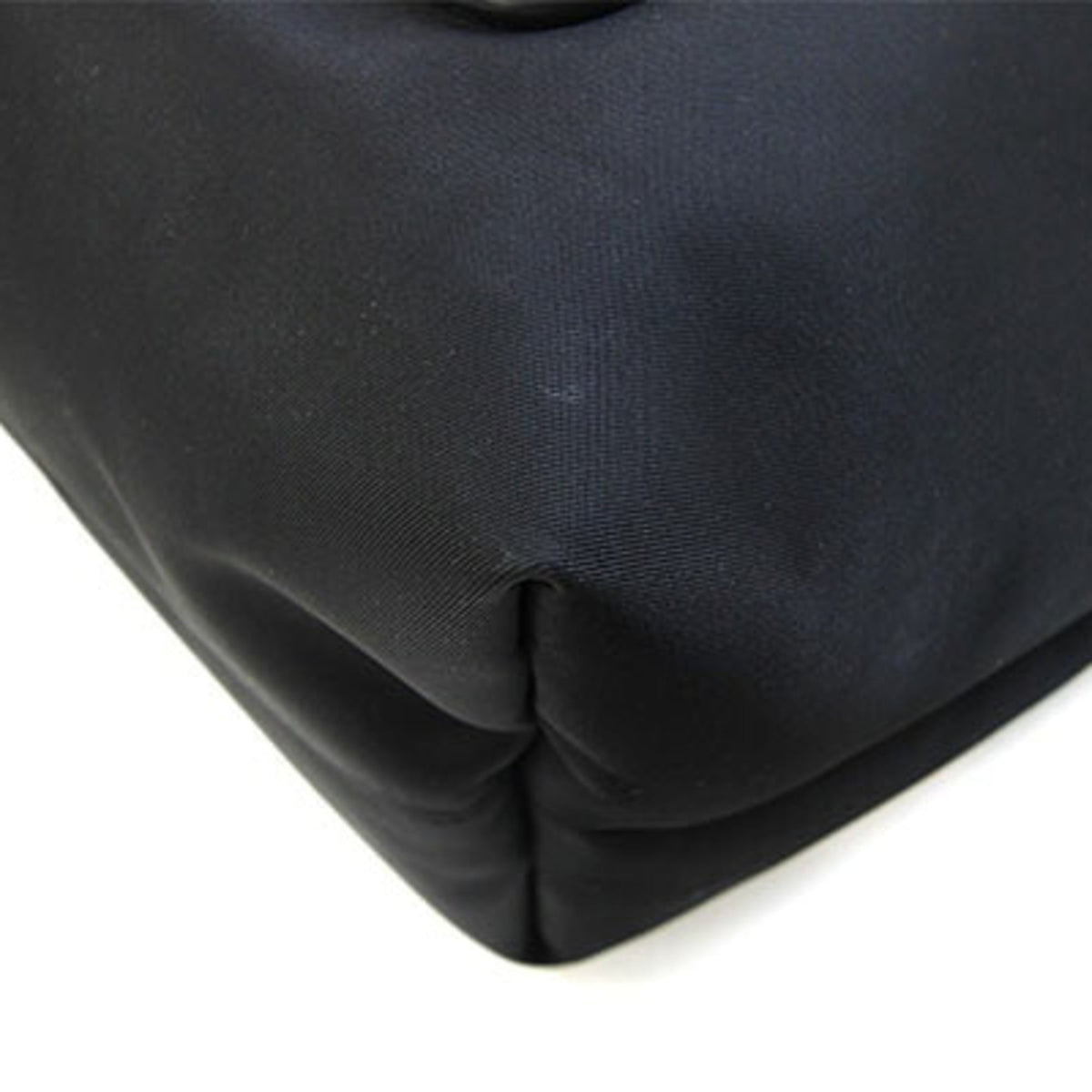 Fendi Black Nylon Leather Handbag Tote Bag (Pre-Owned)