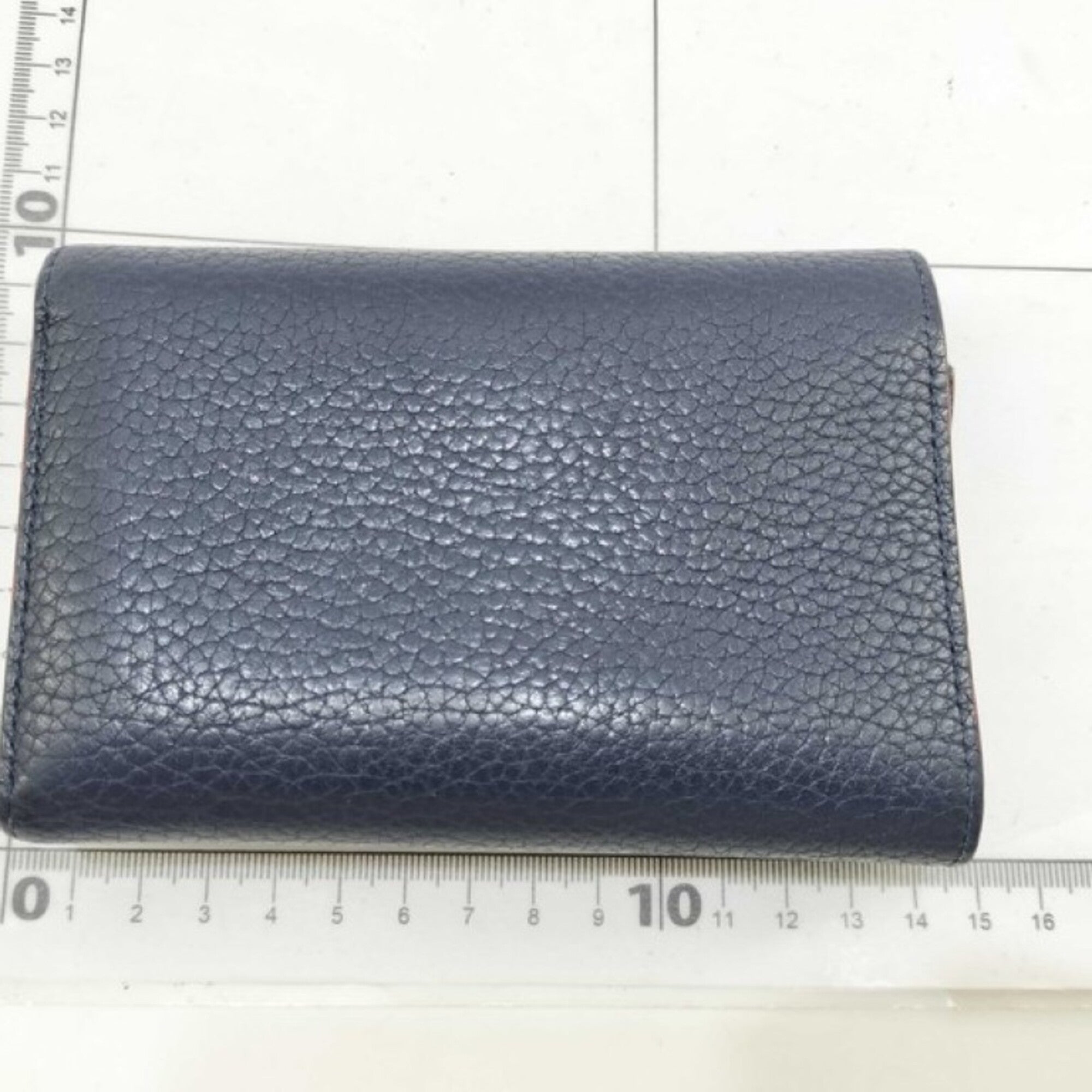 Louis Vuitton Marine Rouge Leather Wallet (Tri-Fold) (Pre-Owned)