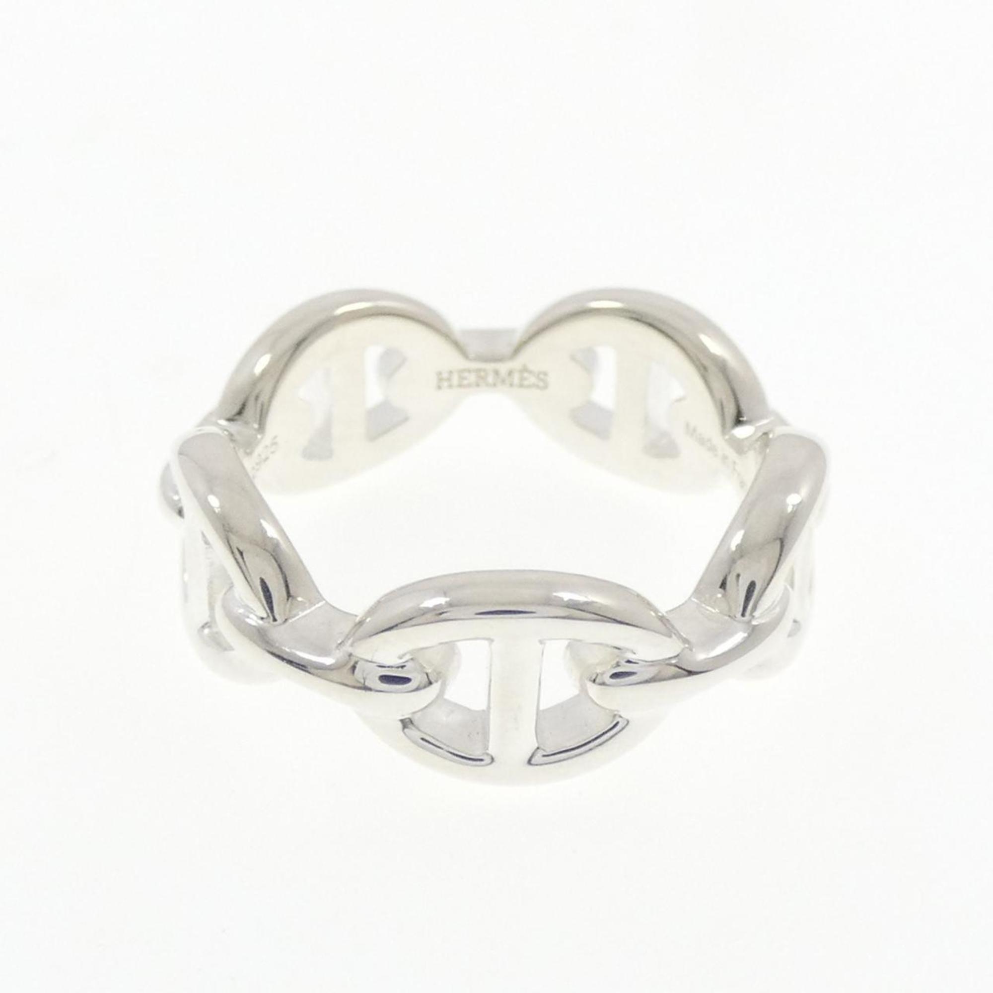 Hermes Silver 925 Band Ring (Pre-Owned)