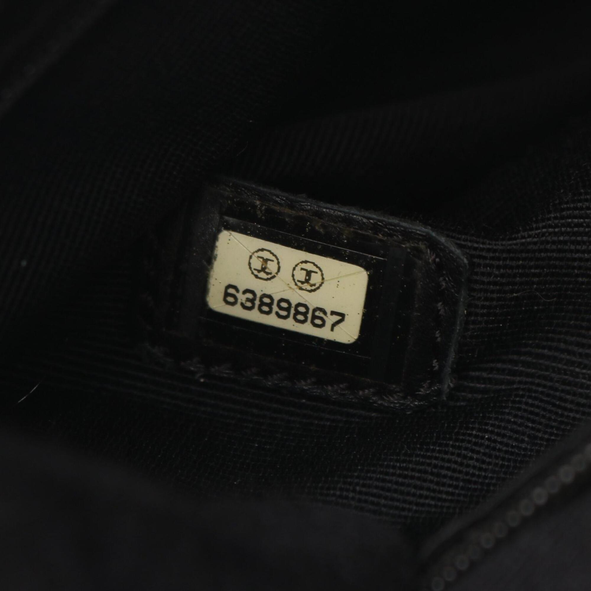 Chanel Black Grained Calfskin Handbag Tote Bag (Pre-Owned)