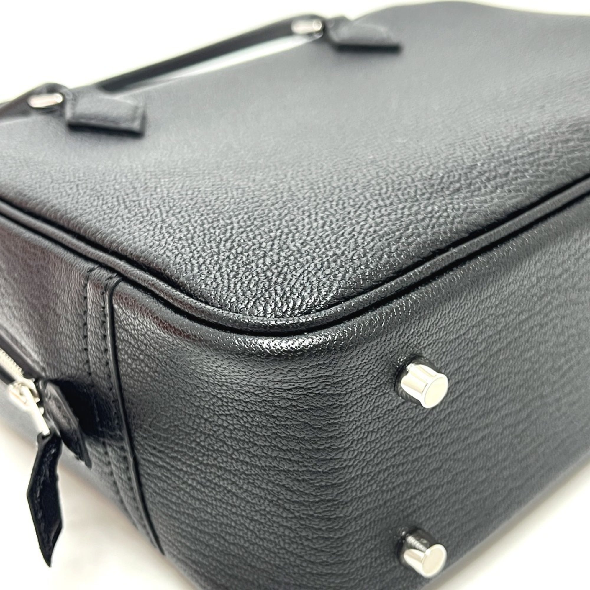 Hermes Black Chevre Myzore Leather Handbag (Pre-Owned)