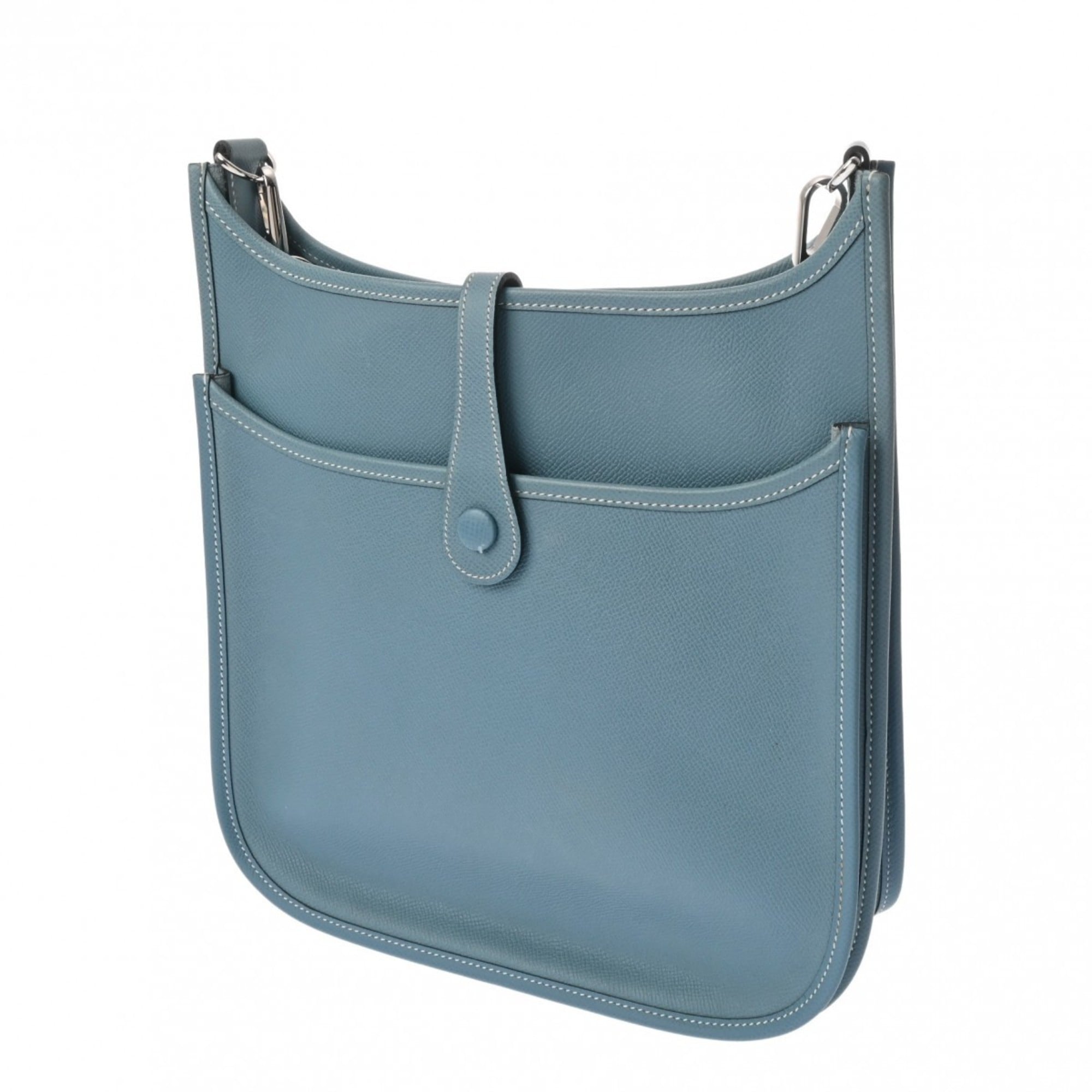 Hermes Blue Jean Epsom Leather Shoulder Bag (Pre-Owned)