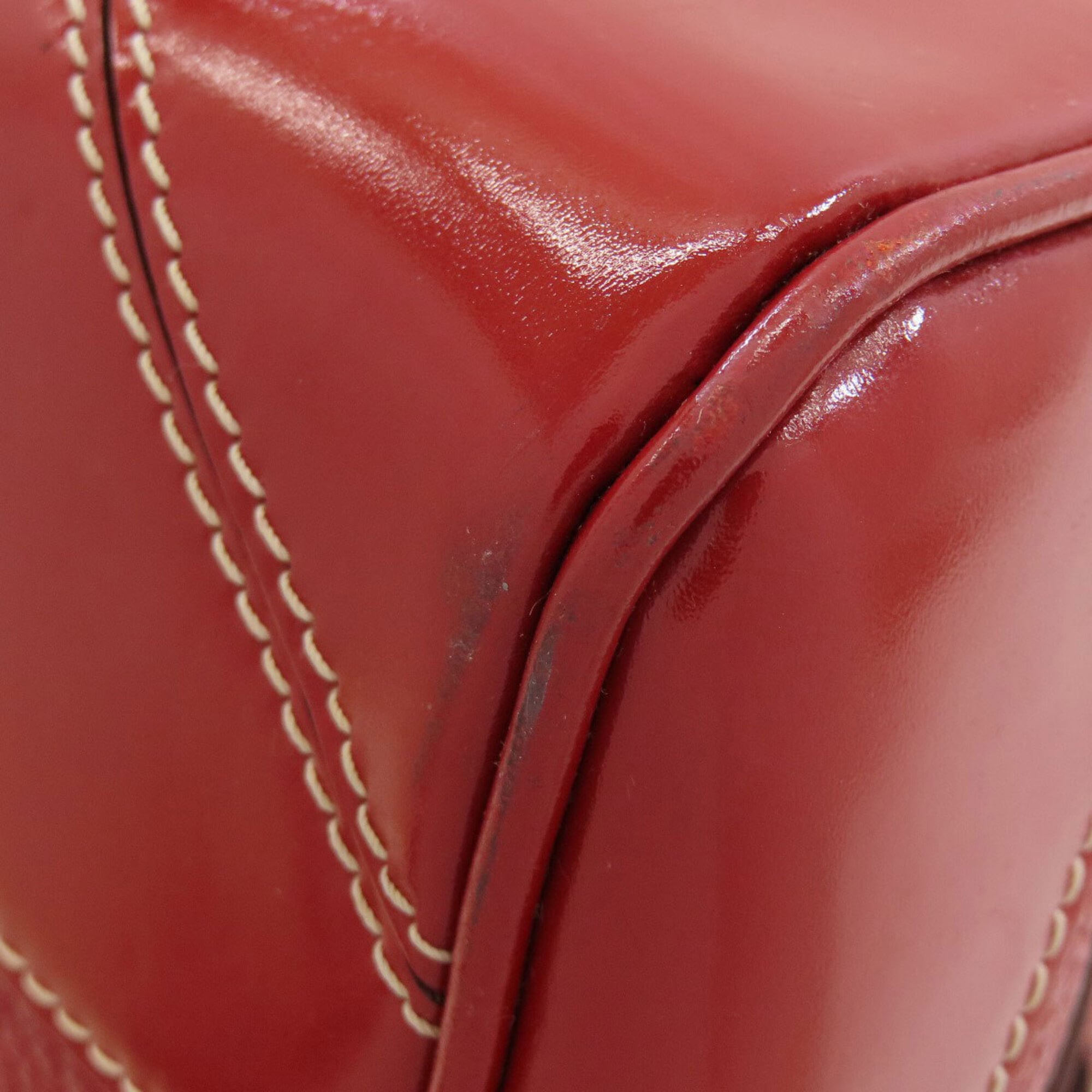 Louis Vuitton Red Color Suhali Leather Tote Bag (Pre-Owned)