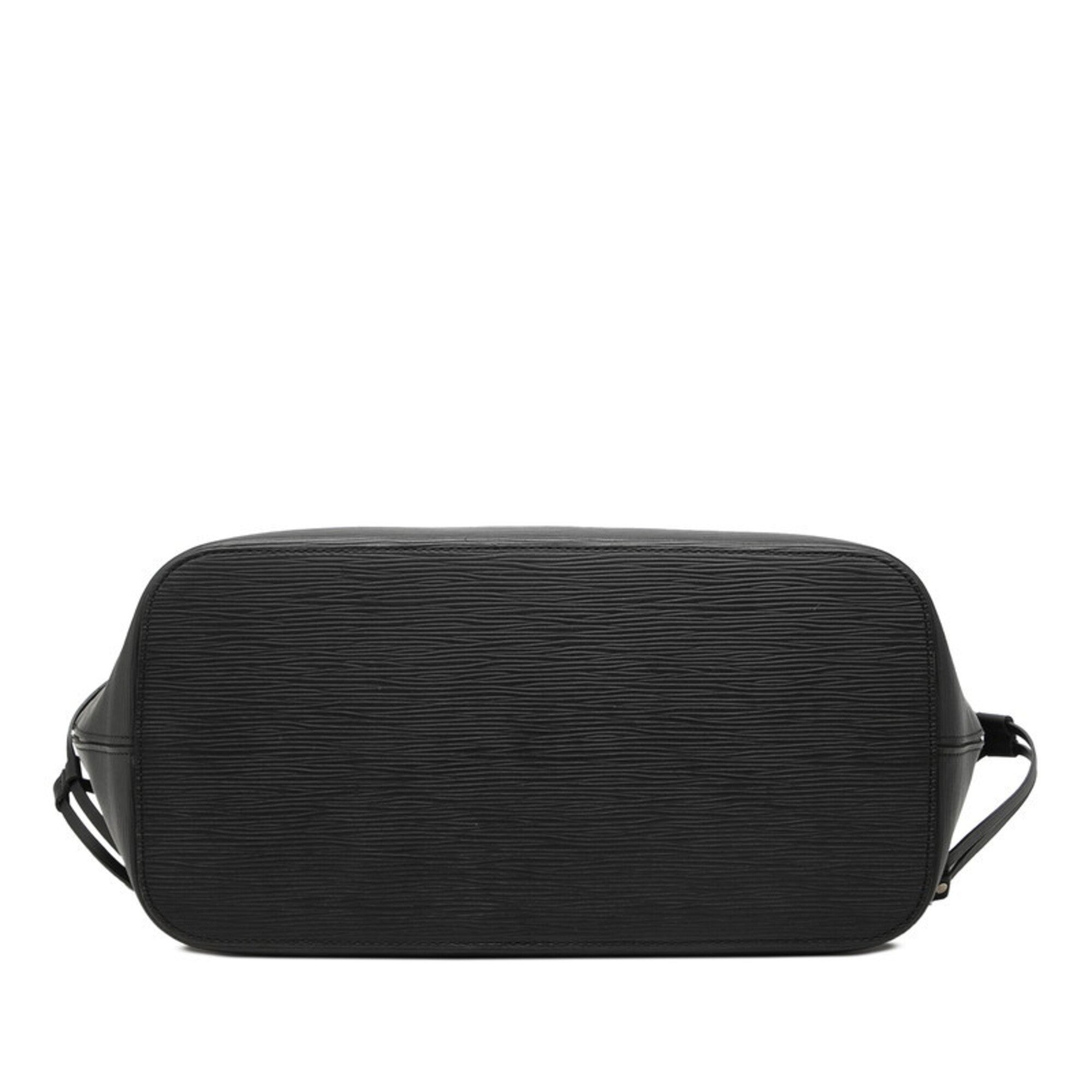 Louis Vuitton Noir Leather Handbag Pouch Tote Bag (Pre-Owned)