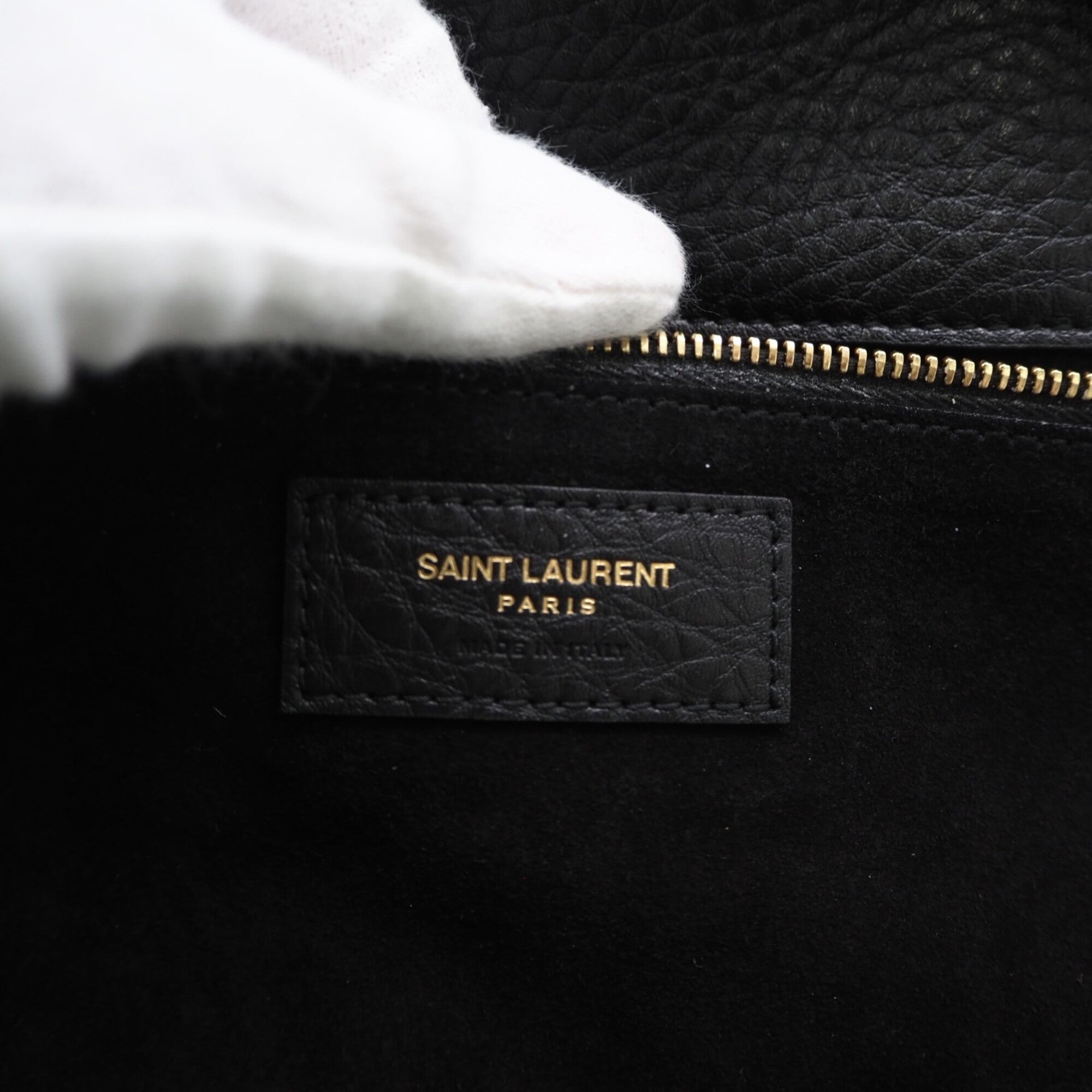 Yves Saint Laurent Black Handbag Tote Bag (Pre-Owned)