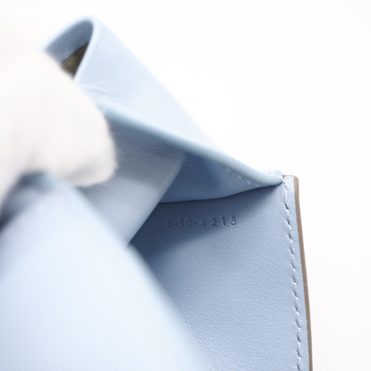 Celine Blue Grayish Leather Wallet (Bi-Fold) (Pre-Owned)