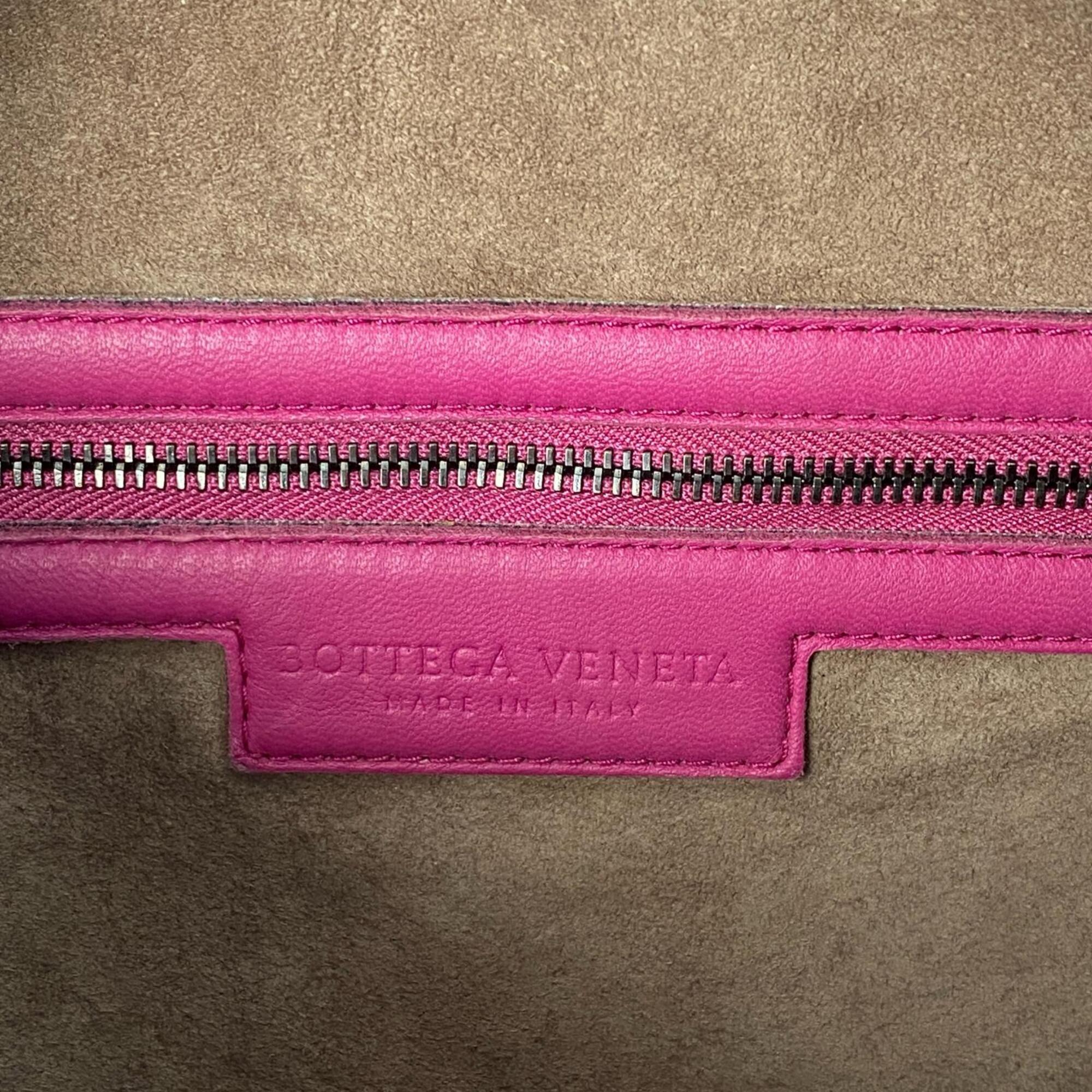 Bottega Veneta Pink Purple Leather Shoulder Bag (Pre-Owned)