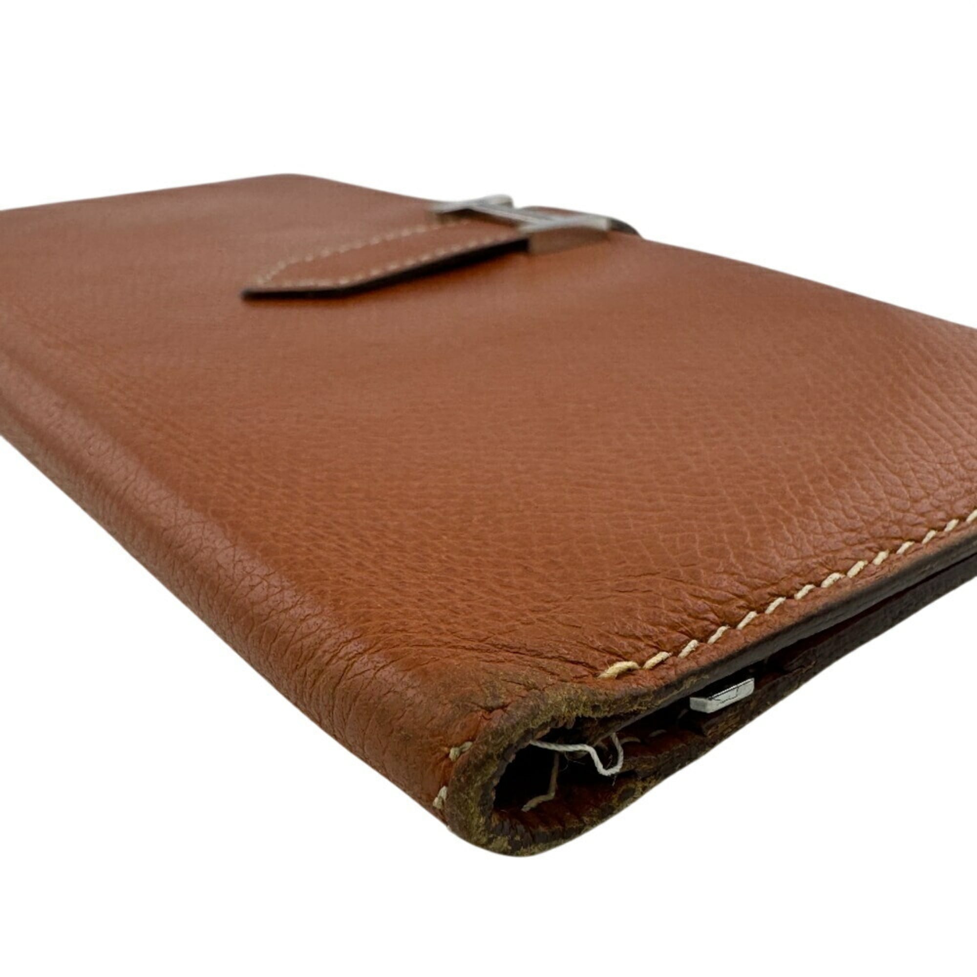 Hermes Brown Leather Long Wallet (Bi-Fold) (Pre-Owned)