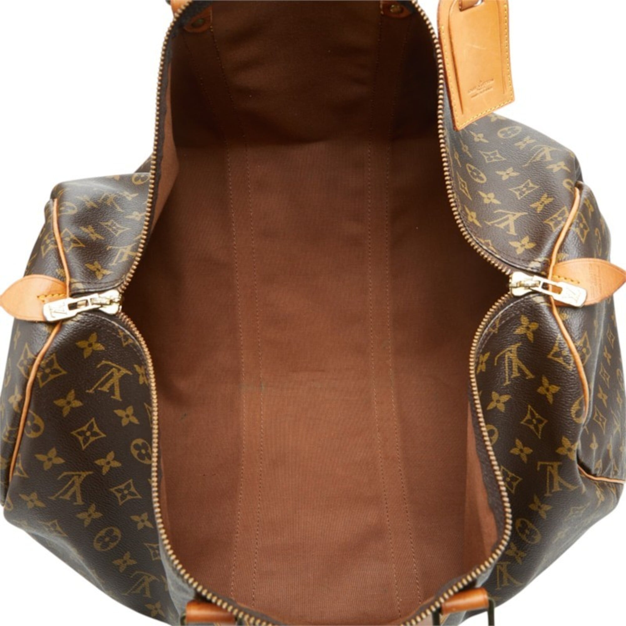 Louis Vuitton Brown Pvc Leather Boston Bag (Pre-Owned)