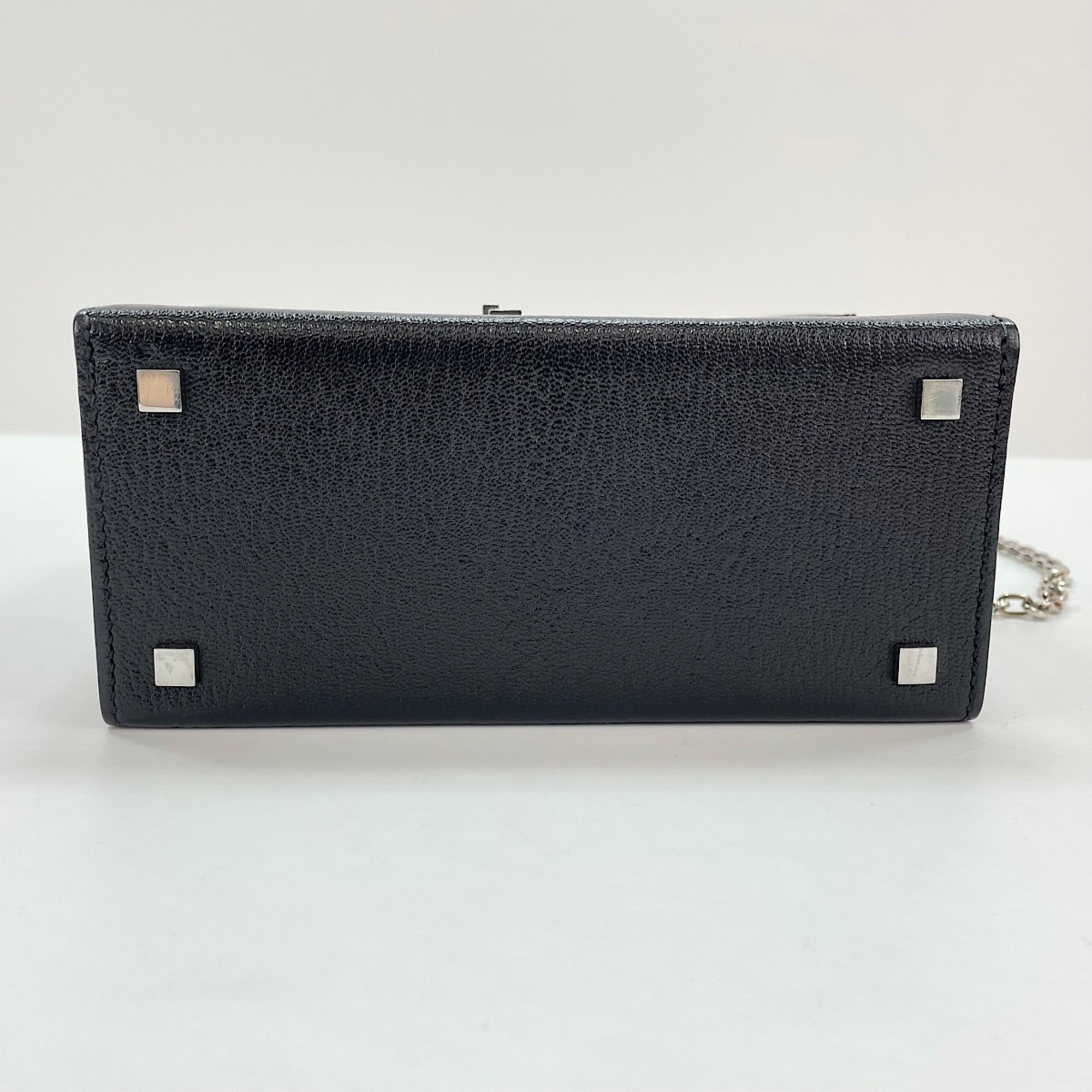 Hermes Black Chevre Leather Shoulder Bag (Pre-Owned)