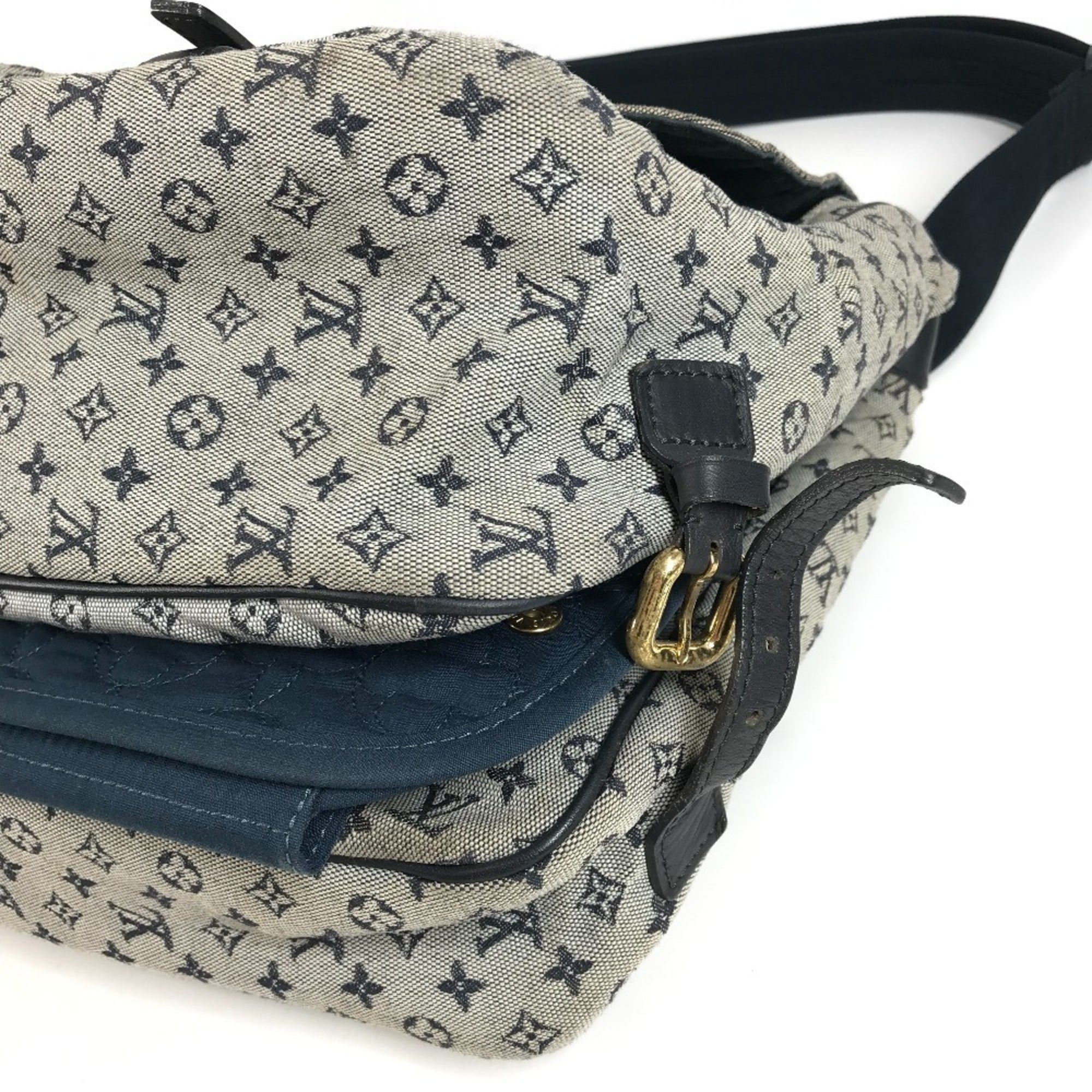 Louis Vuitton Navy Monogram Mini Messenger Bag Shoulder Bag (Pre-Owned)