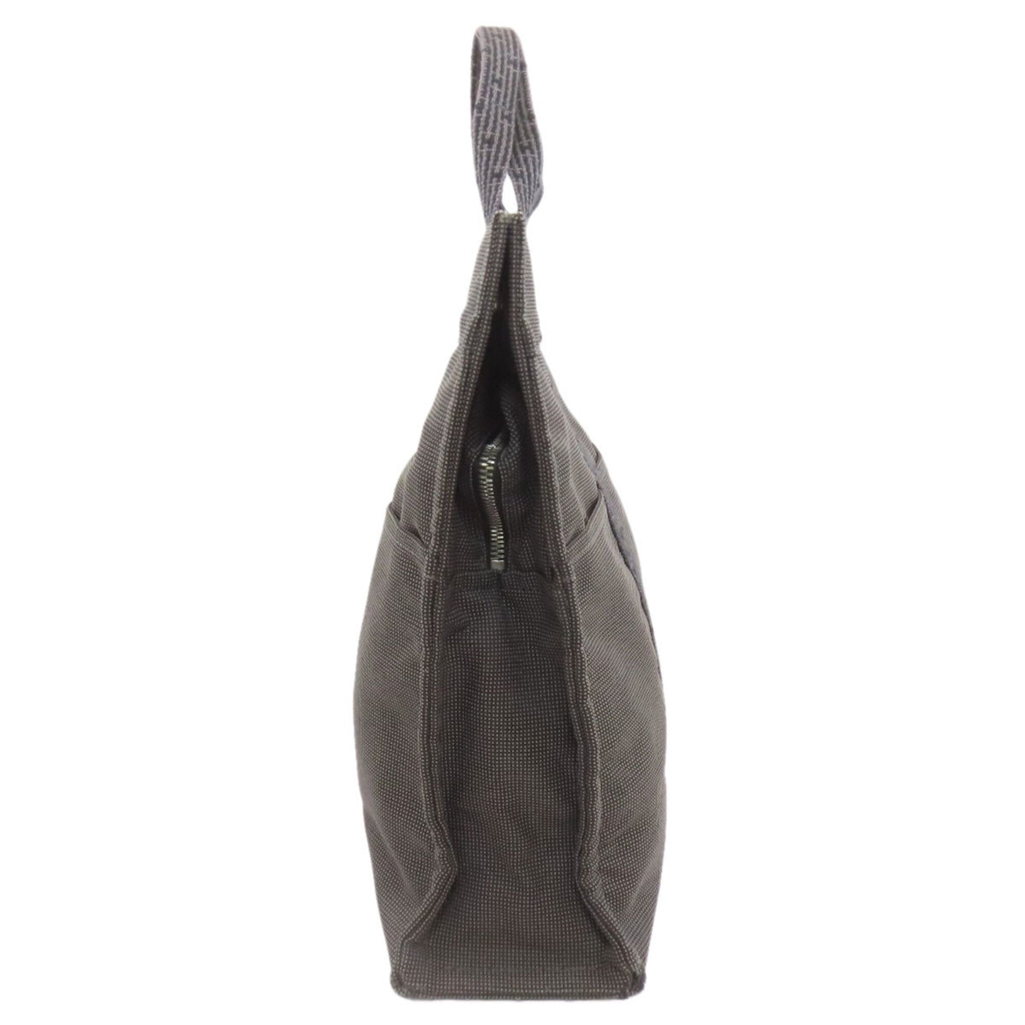 Hermes Gray Canvas Handbag (Pre-Owned)