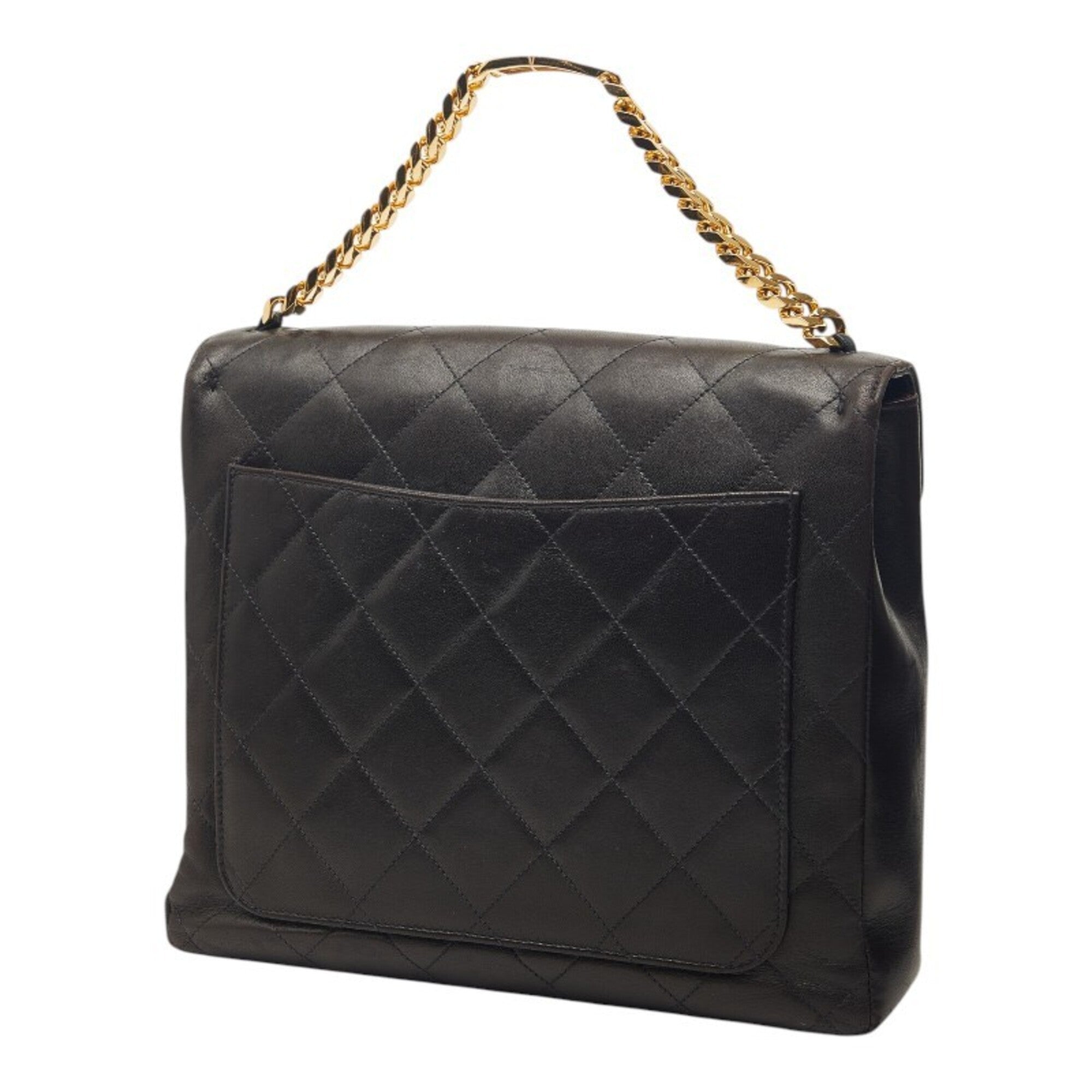 Chanel Black Leather Handbag (Pre-Owned)
